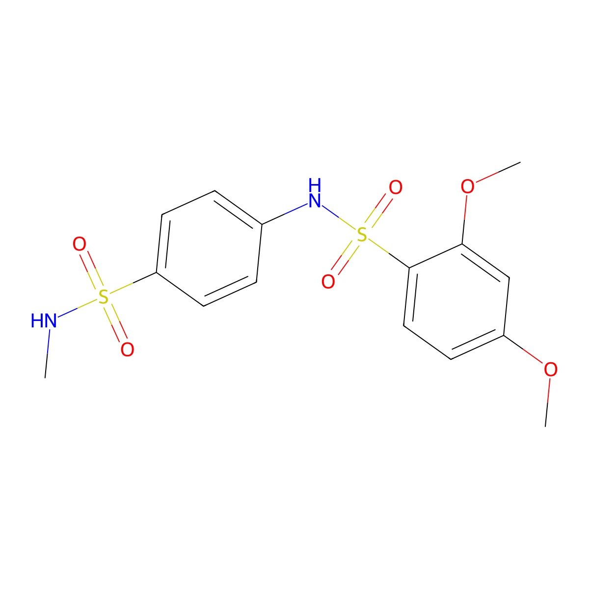 2,4-dimethoxy-N-[4-(methylsulfamoyl)phenyl]benzenesulfonamide molecular structure, CAS 847473-10-3