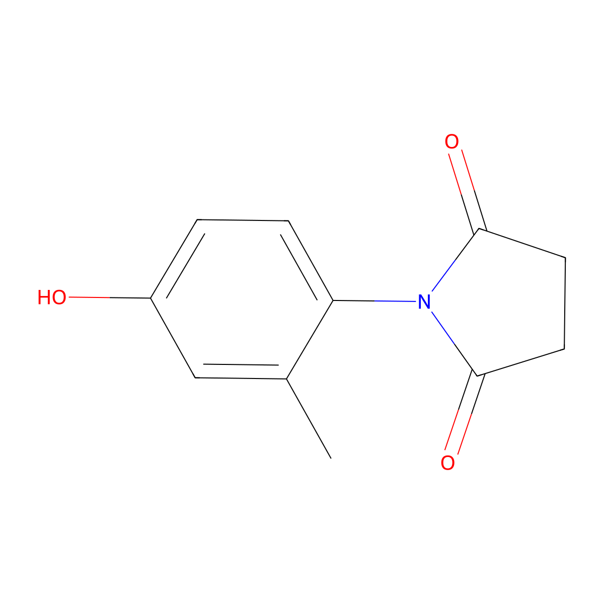 1-(4-Hydroxy-2-methylphenyl)pyrrolidine-2,5-dione molecular structure, CAS 847473-13-6