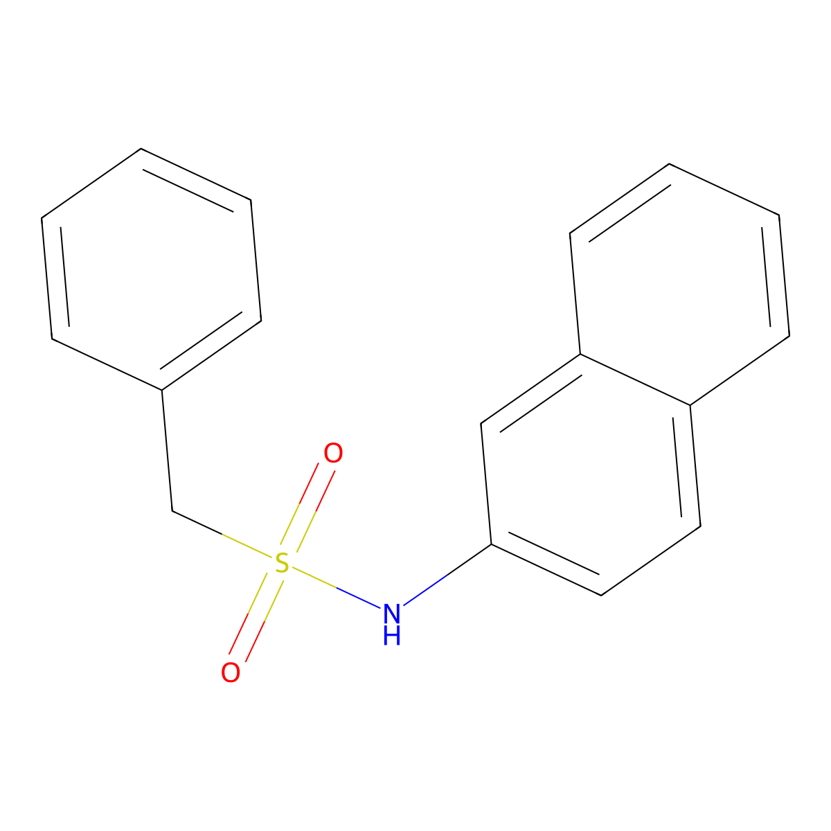 N-naphthalen-2-yl-1-phenylmethanesulfonamide molecular structure, CAS 847473-23-8