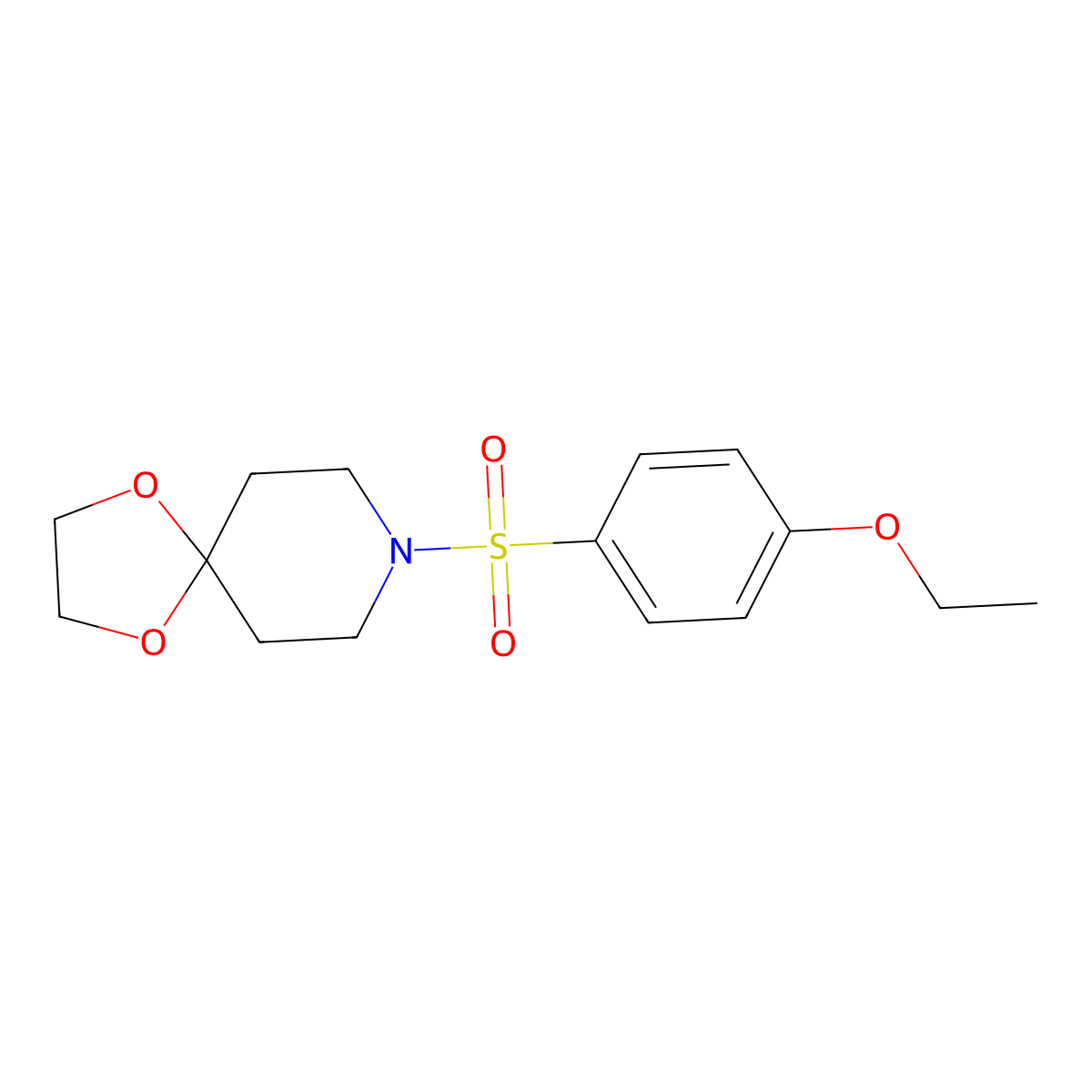8-[(4-Ethoxyphenyl)sulfonyl]-1,4-dioxa-8-azaspiro[4.5]decane molecular structure, CAS 847473-72-7