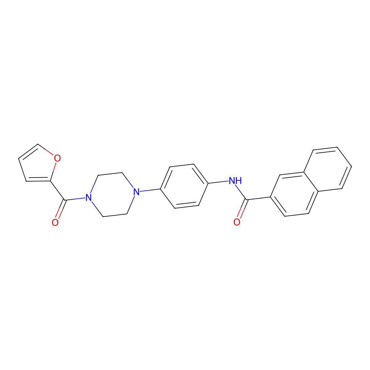 N-[4-[4-(furan-2-carbonyl)piperazin-1-yl]phenyl]naphthalene-2-carboxamide molecular structure, CAS 847474-46-8