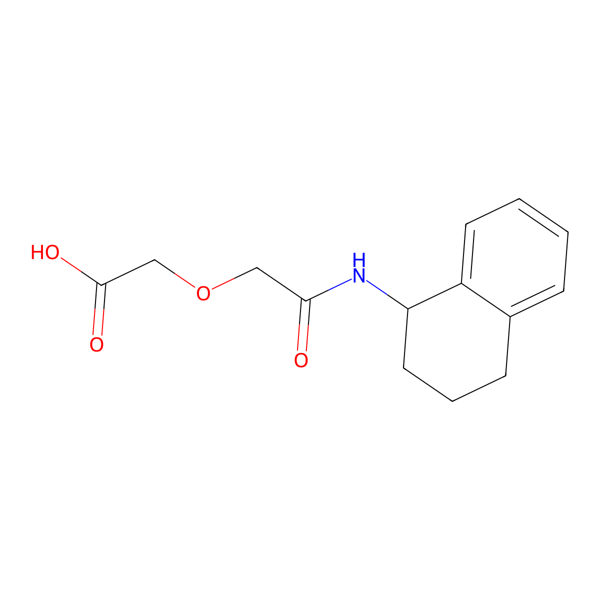 2-[(N-(1,2,3,4-tetrahydronaphthyl)carbamoyl)methoxy]acetic acid molecular structure, CAS 847475-58-5