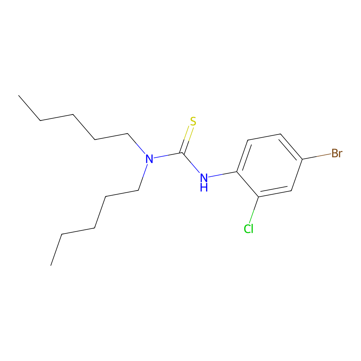 3-(4-Bromo-2-chlorophenyl)-1,1-dipentylthiourea molecular structure, CAS 847475-82-5