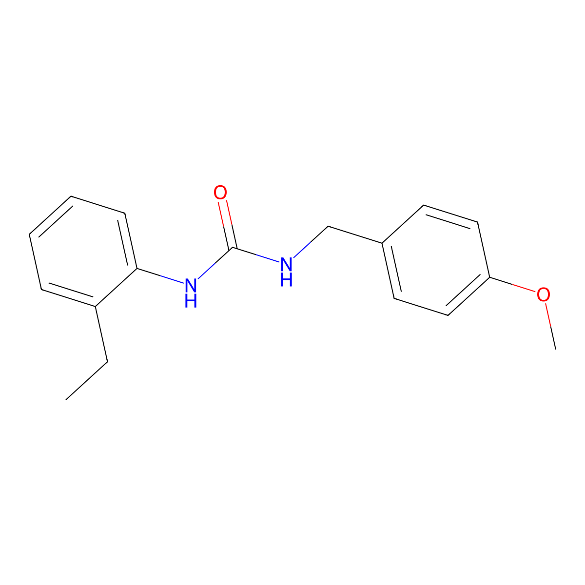 1-(2-Ethylphenyl)-3-(4-methoxybenzyl)urea molecular structure, CAS 847475-88-1