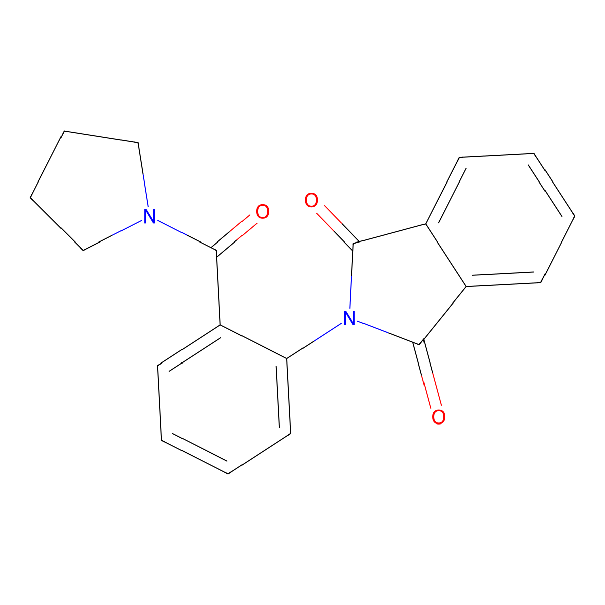2-[2-(Pyrrolidine-1-carbonyl)phenyl]isoindole-1,3-dione molecular structure, CAS 847476-16-8