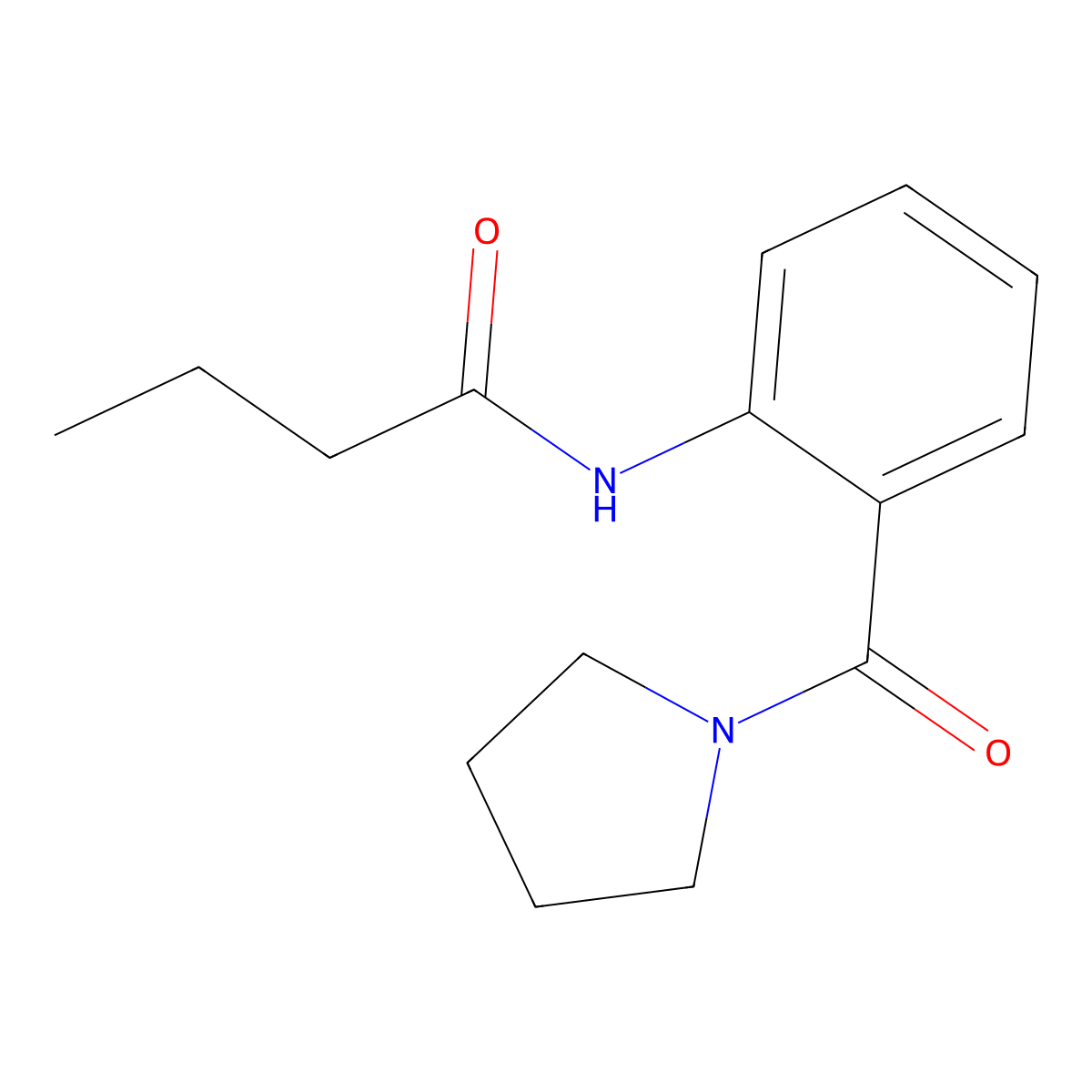 N-[2-(pyrrolidine-1-carbonyl)phenyl]butanamide molecular structure, CAS 847476-17-9