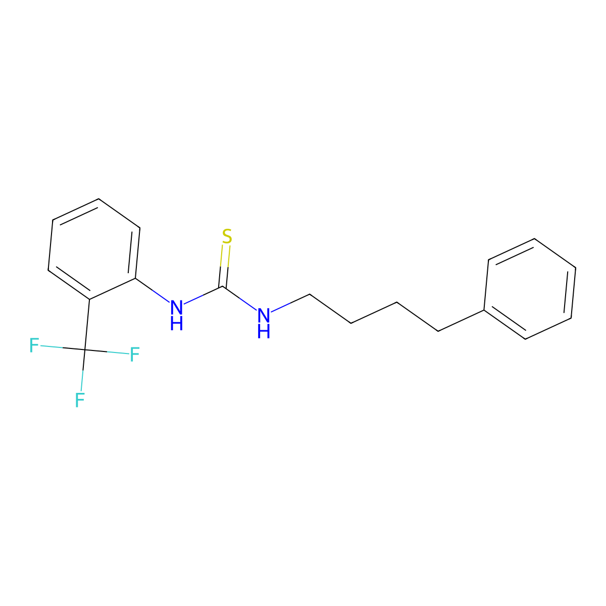 1-(4-Phenylbutyl)-3-[2-(trifluoromethyl)phenyl]thiourea molecular structure, CAS 847477-41-2