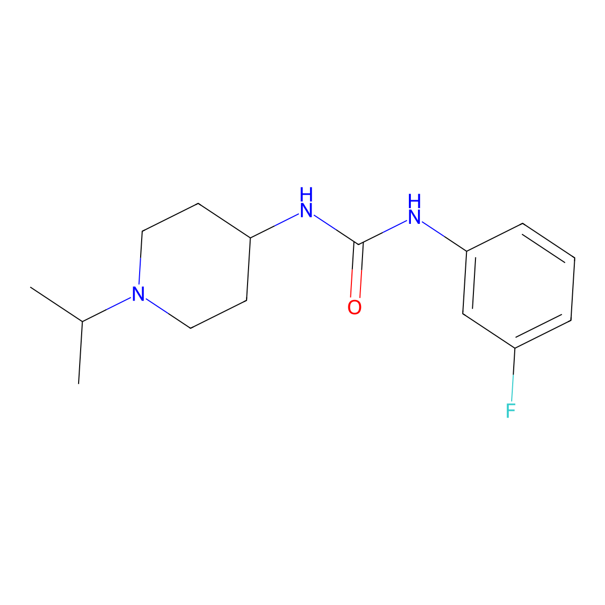 1-(3-Fluorophenyl)-3-[1-(propan-2-yl)piperidin-4-yl]urea molecular structure, CAS 847477-44-5