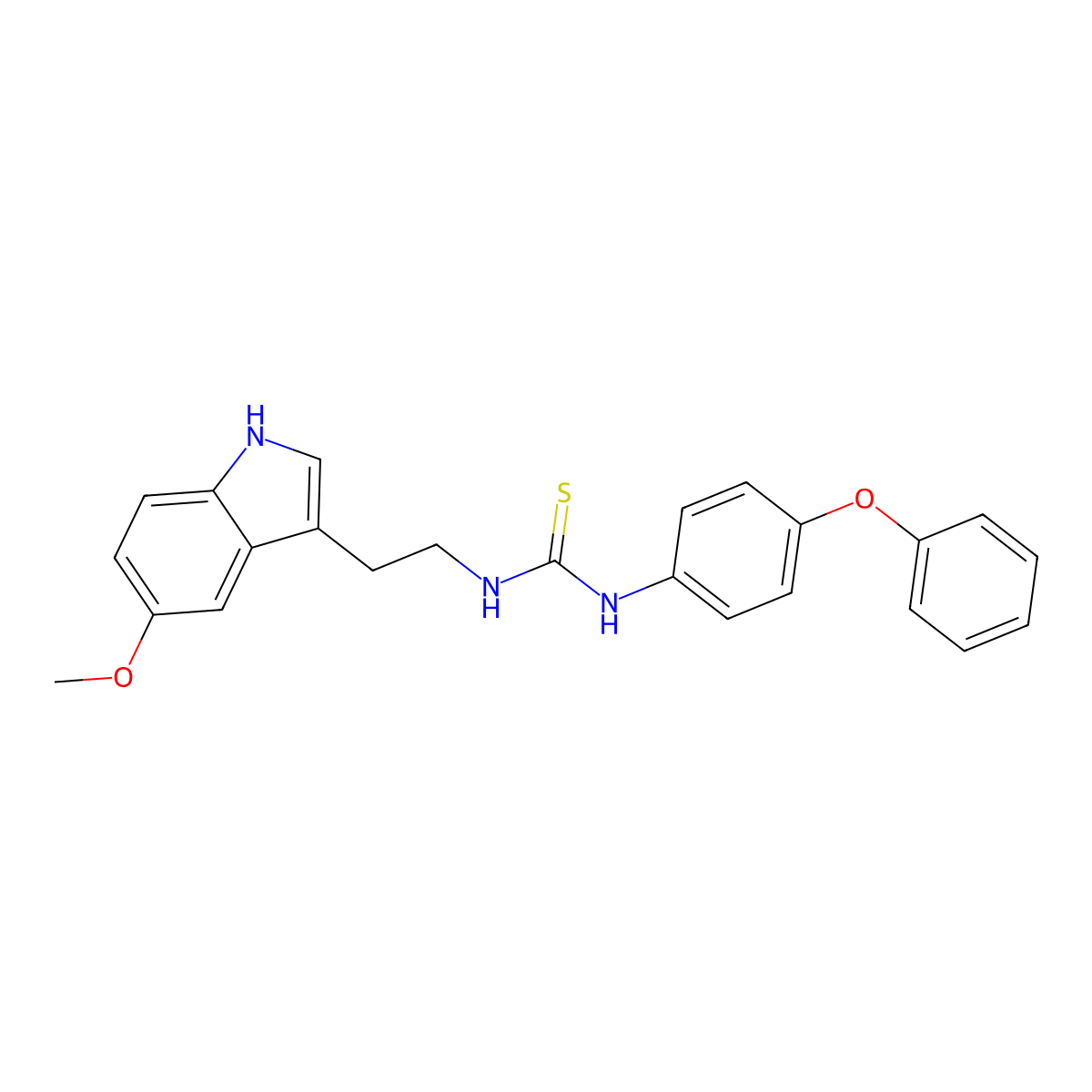 1-[2-(5-methoxy-1H-indol-3-yl)ethyl]-3-(4-phenoxyphenyl)thiourea molecular structure, CAS 847477-78-5