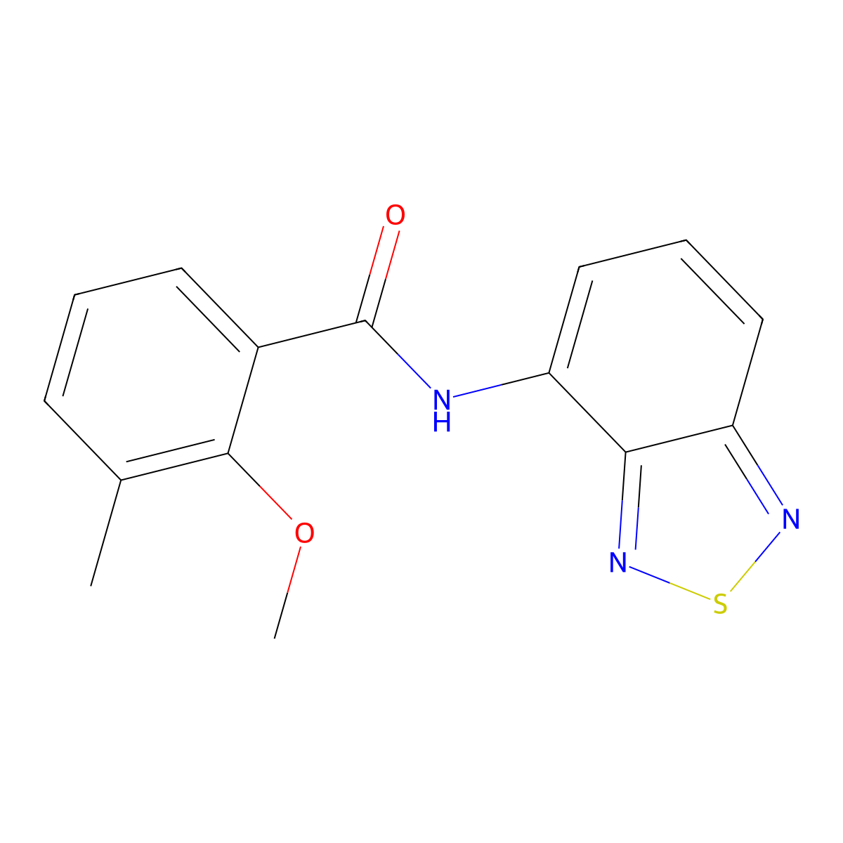 N-(2,1,3-benzothiadiazol-4-yl)-2-methoxy-3-methylbenzamide molecular structure, CAS 847478-35-7