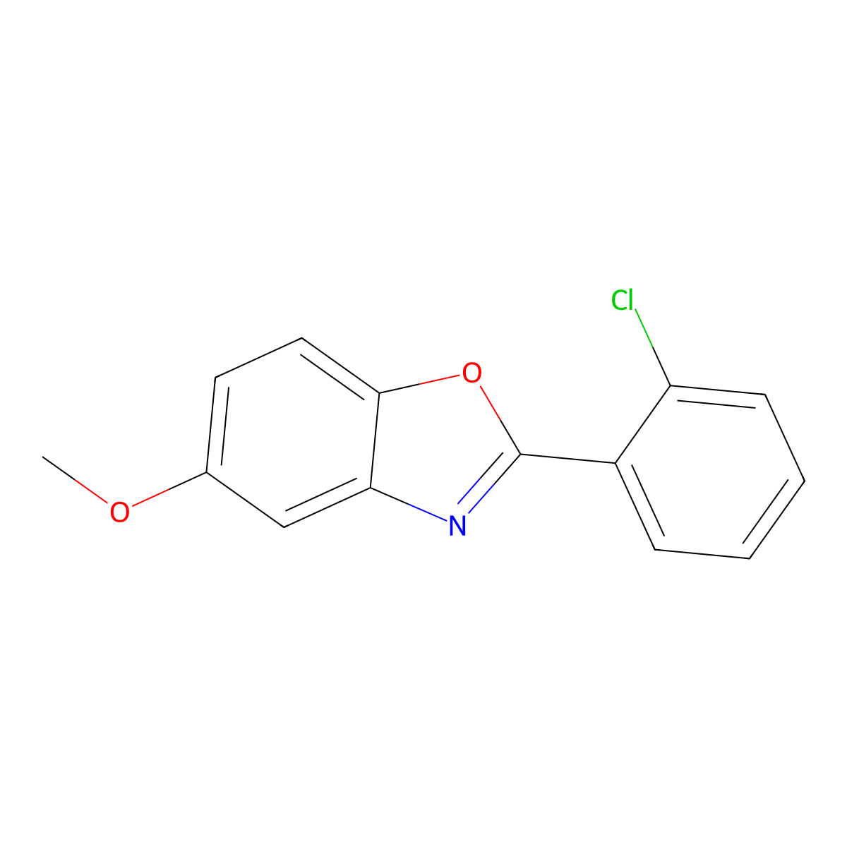 2-(2-Chlorophenyl)-5-methoxy-1,3-benzoxazole molecular structure, CAS 847481-07-6