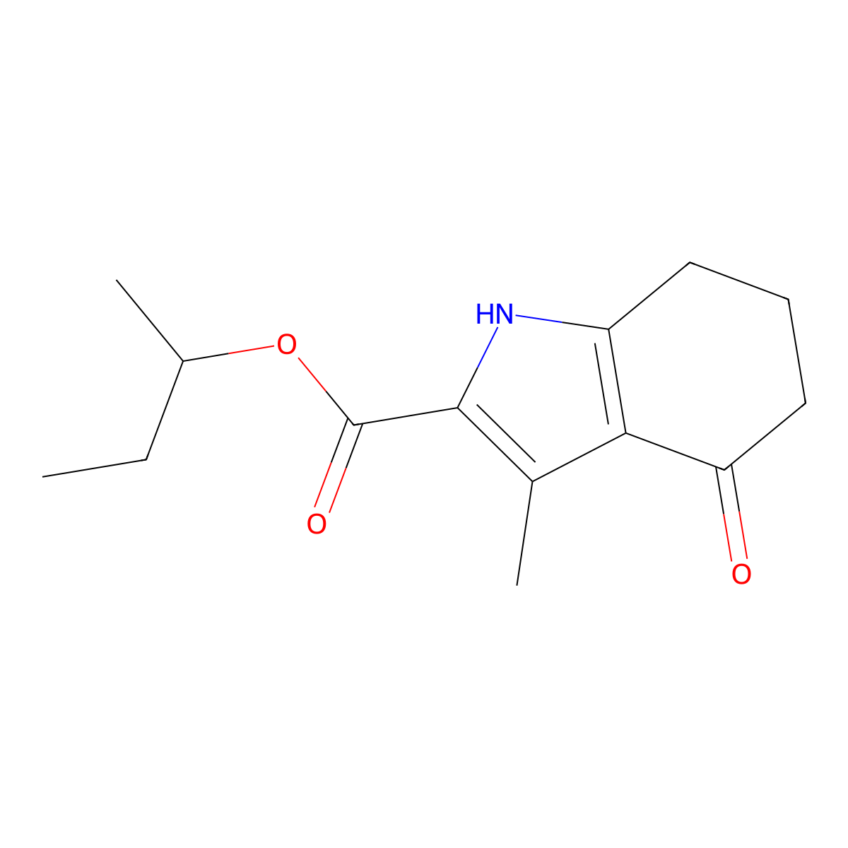 butan-2-yl 3-methyl-4-oxo-4,5,6,7-tetrahydro-1H-indole-2-carboxylate molecular structure, CAS 847482-41-1