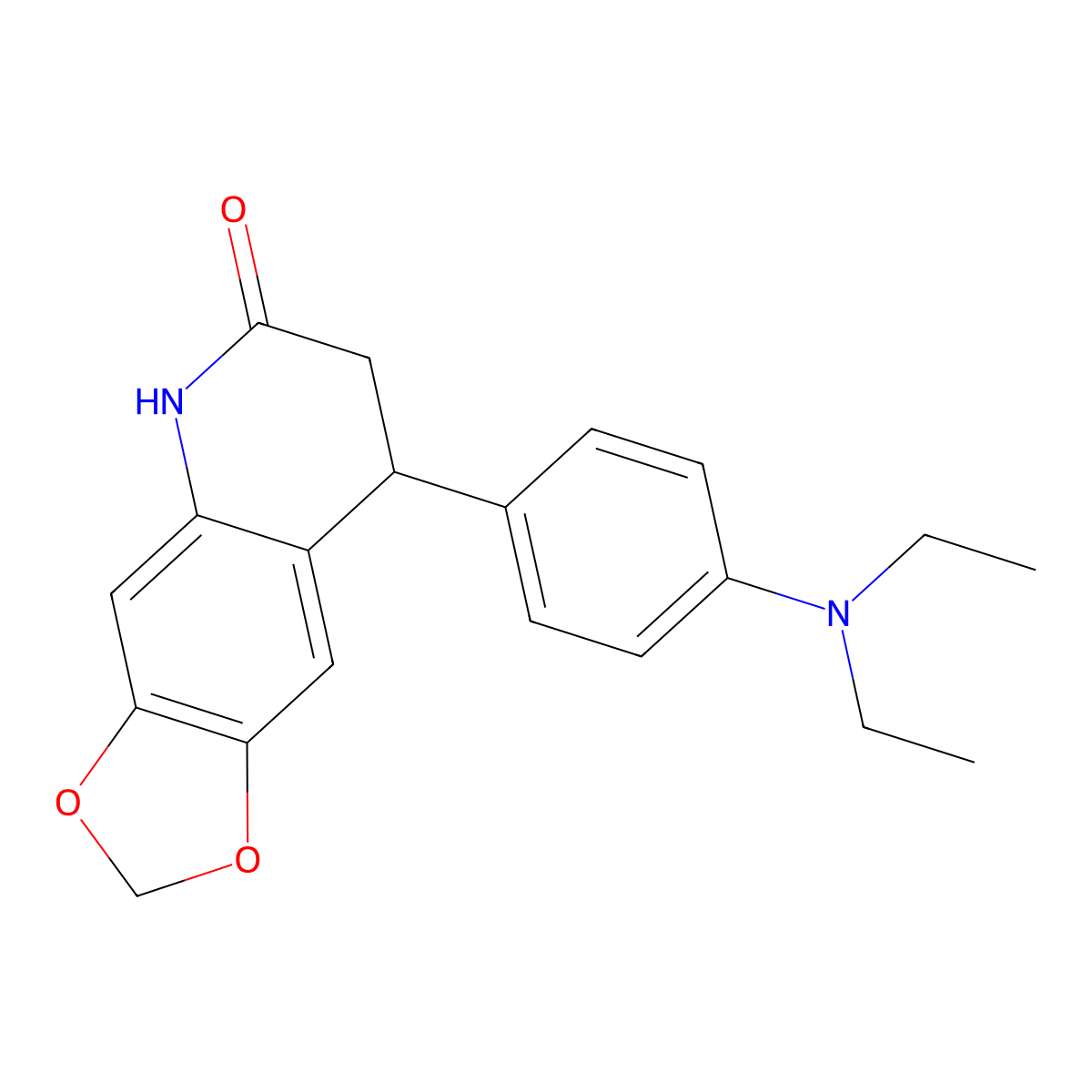 8-[4-(diethylamino)phenyl]-7,8-dihydro[1,3]dioxolo[4,5-g]quinolin-6(5H)-one molecular structure, CAS 847482-73-9