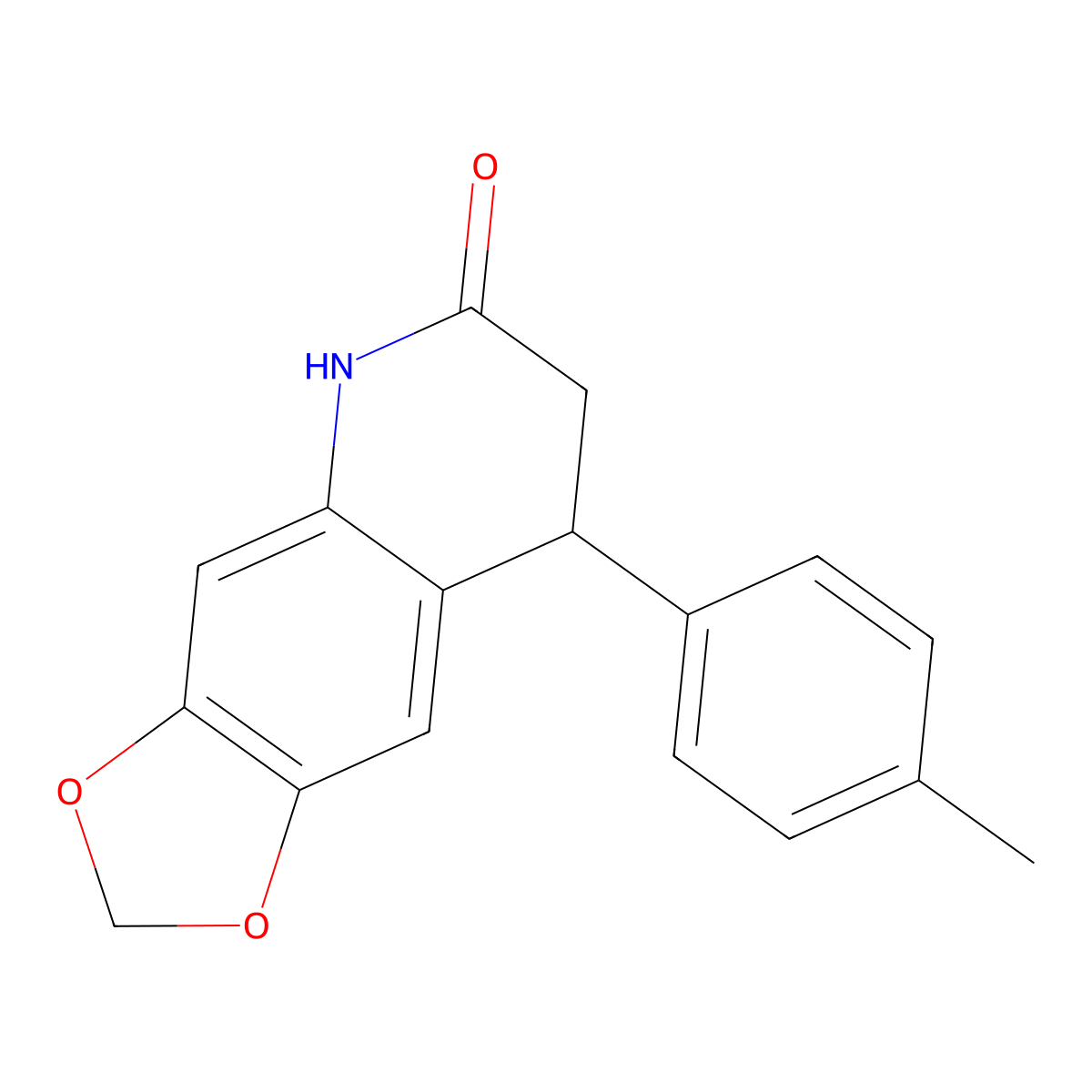 8-(4-methylphenyl)-7,8-dihydro[1,3]dioxolo[4,5-g]quinolin-6(5H)-one molecular structure, CAS 847482-74-0