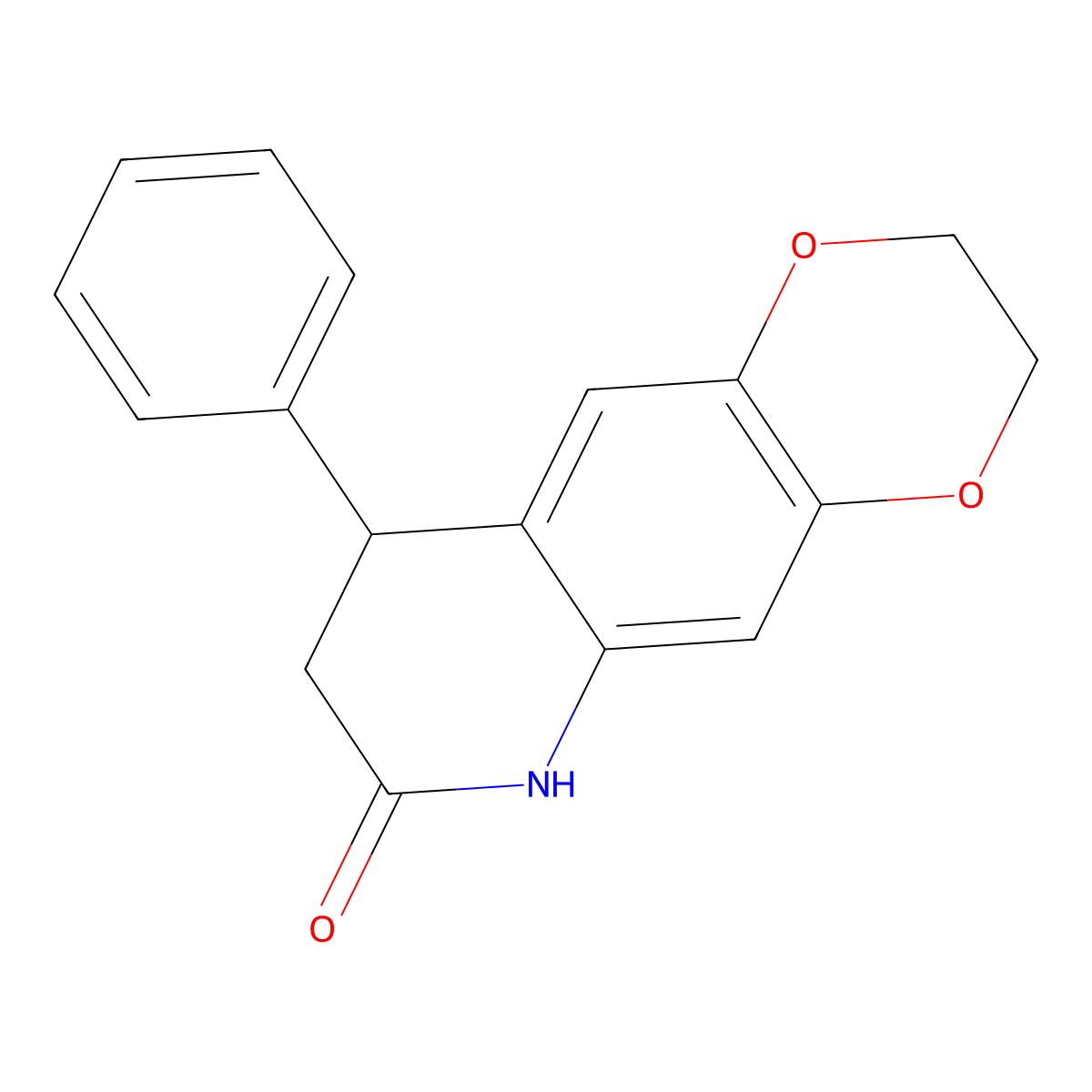 9-phenyl-3,6,8,9-tetrahydro-2H-[1,4]dioxino[2,3-g]quinolin-7-one molecular structure, CAS 847482-80-8