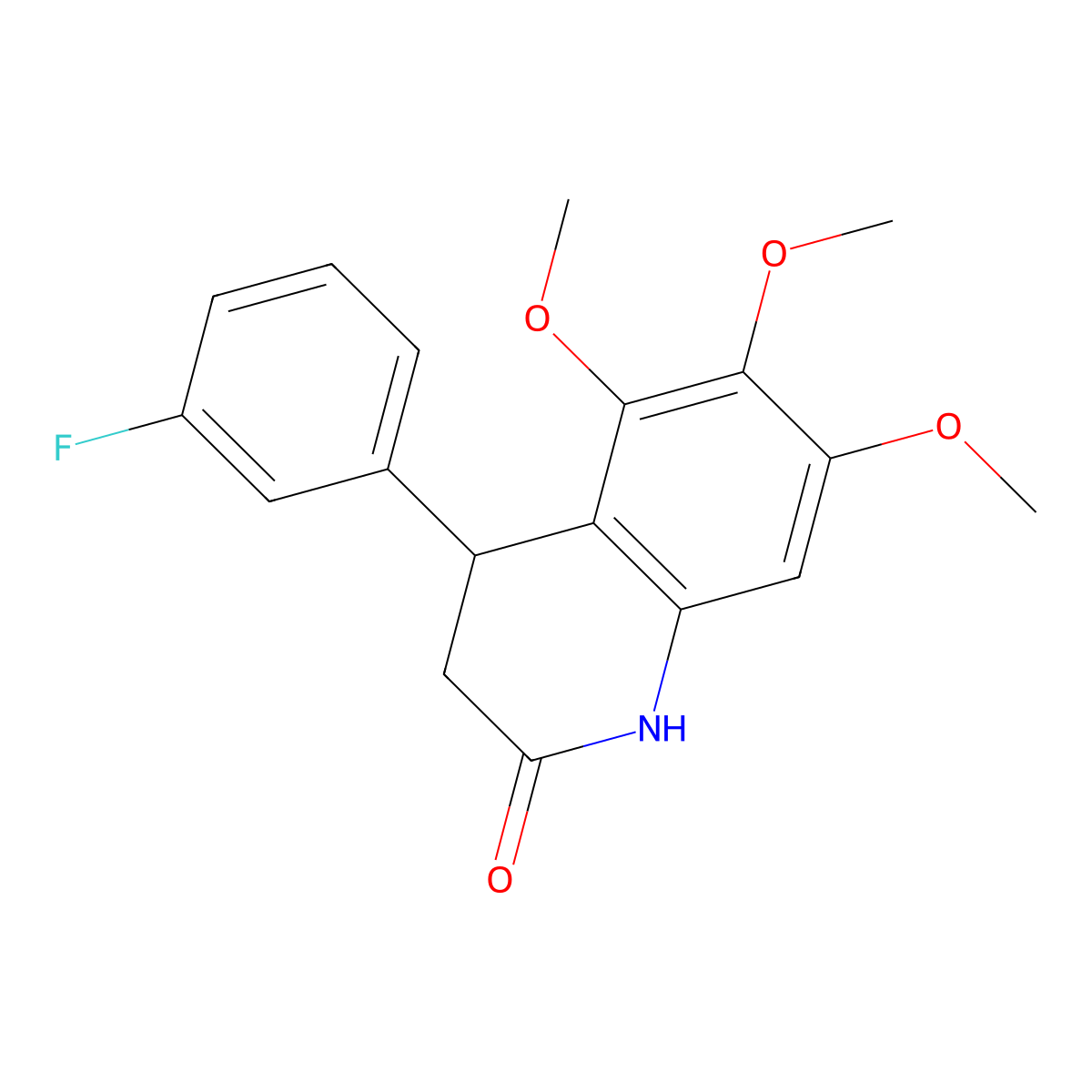 4-(3-Fluorophenyl)-5,6,7-trimethoxy-1,3,4-trihydroquinolin-2-one molecular structure, CAS 847482-84-2