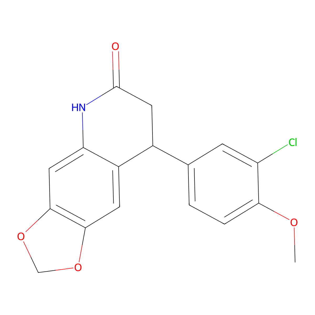 8-(3-chloro-4-methoxyphenyl)-7,8-dihydro[1,3]dioxolo[4,5-g]quinolin-6(5H)-one molecular structure, CAS 847482-93-3