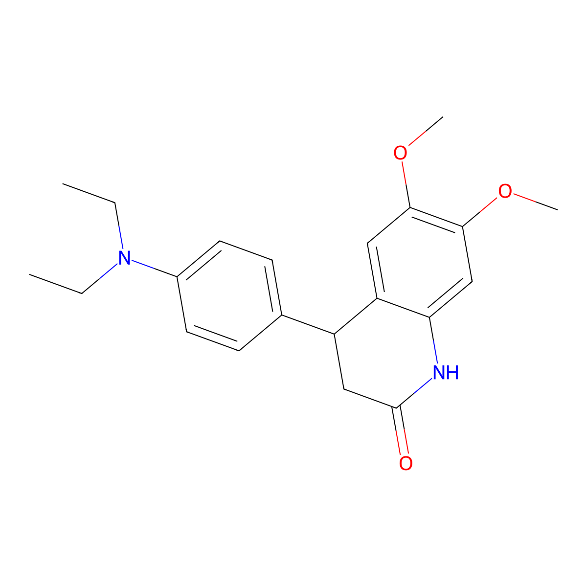 4-[4-(diethylamino)phenyl]-6,7-dimethoxy-3,4-dihydroquinolin-2(1H)-one molecular structure, CAS 847482-95-5