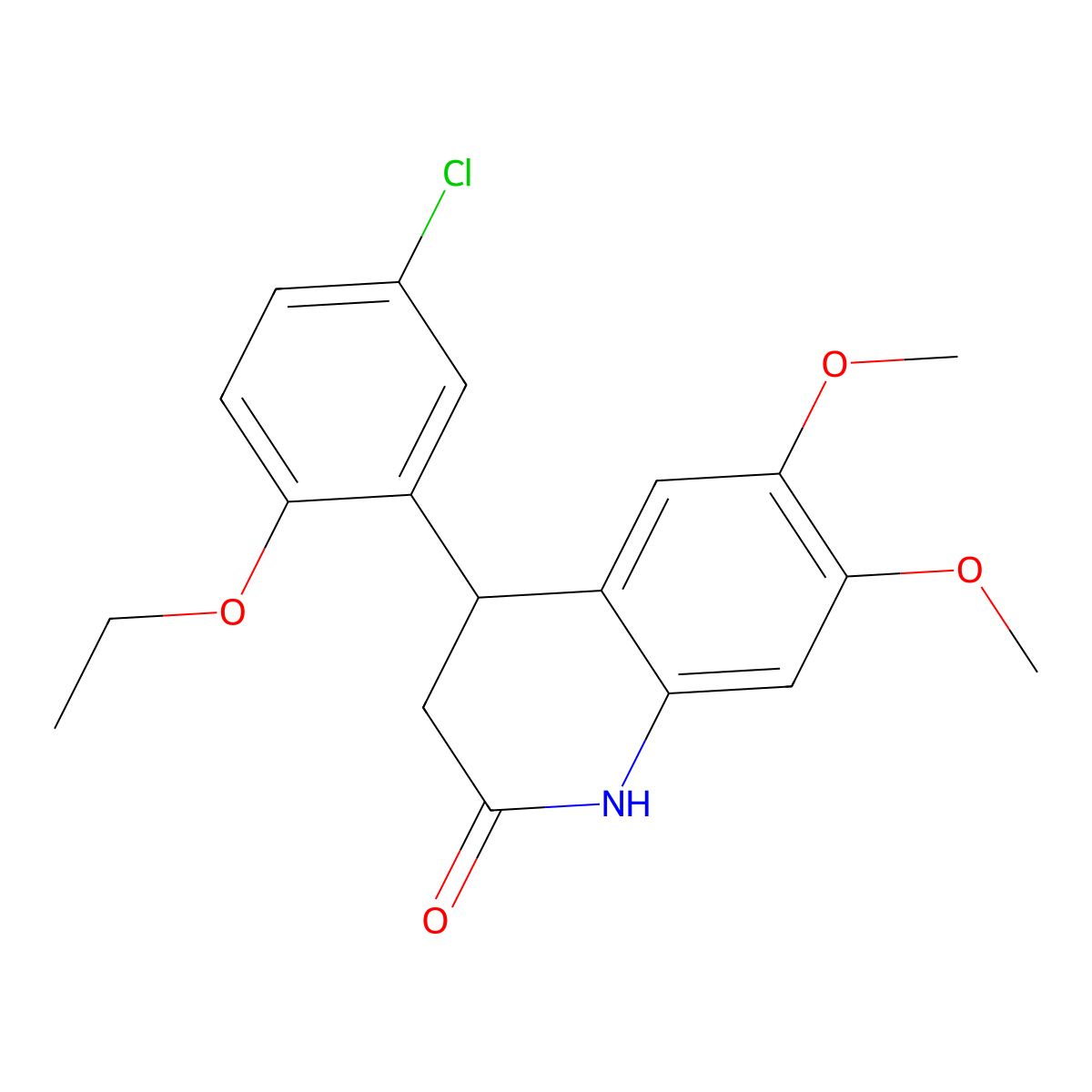4-(5-Chloro-2-ethoxyphenyl)-6,7-dimethoxy-1,3,4-trihydroquinolin-2-one molecular structure, CAS 847482-96-6