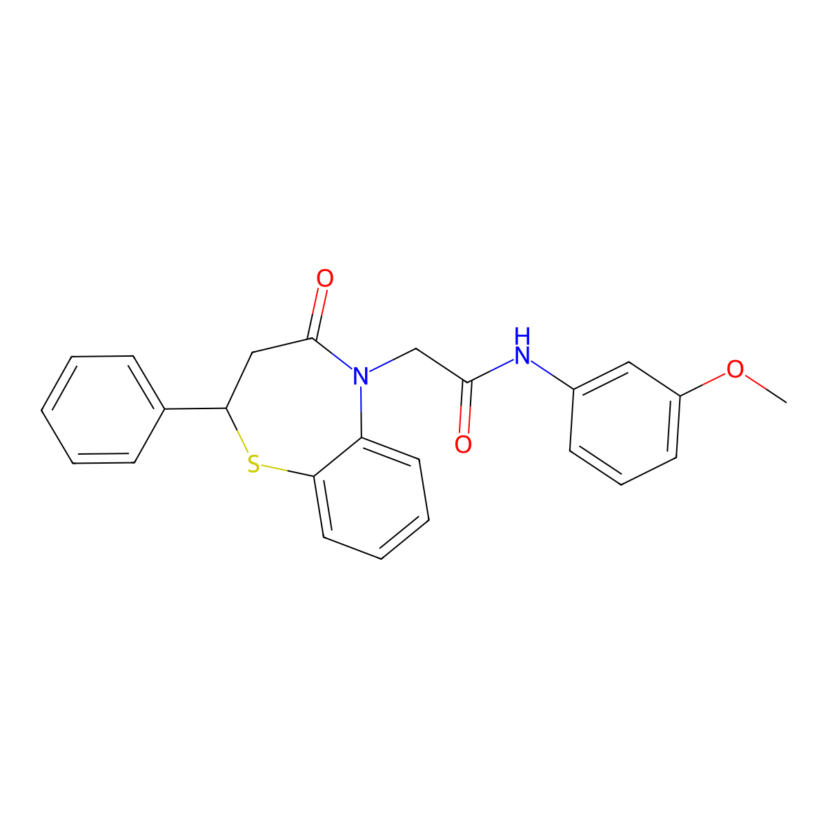 N-(3-methoxyphenyl)-2-(4-oxo-2-phenyl-3,4-dihydrobenzo[b][1,4]thiazepin-5(2H)-yl)acetamide molecular structure, CAS 847485-99-8