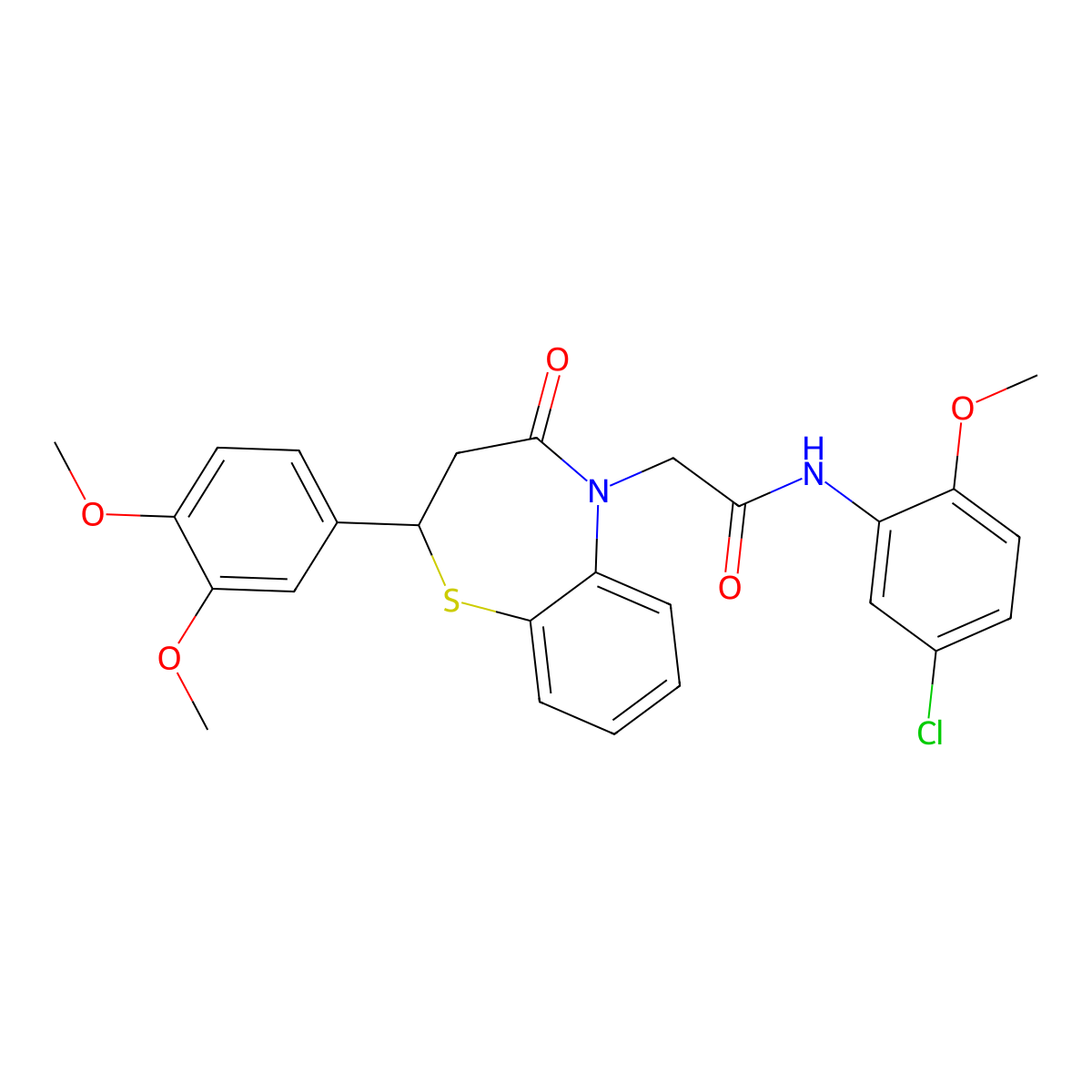 N-(5-chloro-2-methoxyphenyl)-2-(2-(3,4-dimethoxyphenyl)-4-oxo-3,4-dihydrobenzo[b][1,4]thiazepin-5(2H)-yl)acetamide molecular structure, CAS 847487-26-7