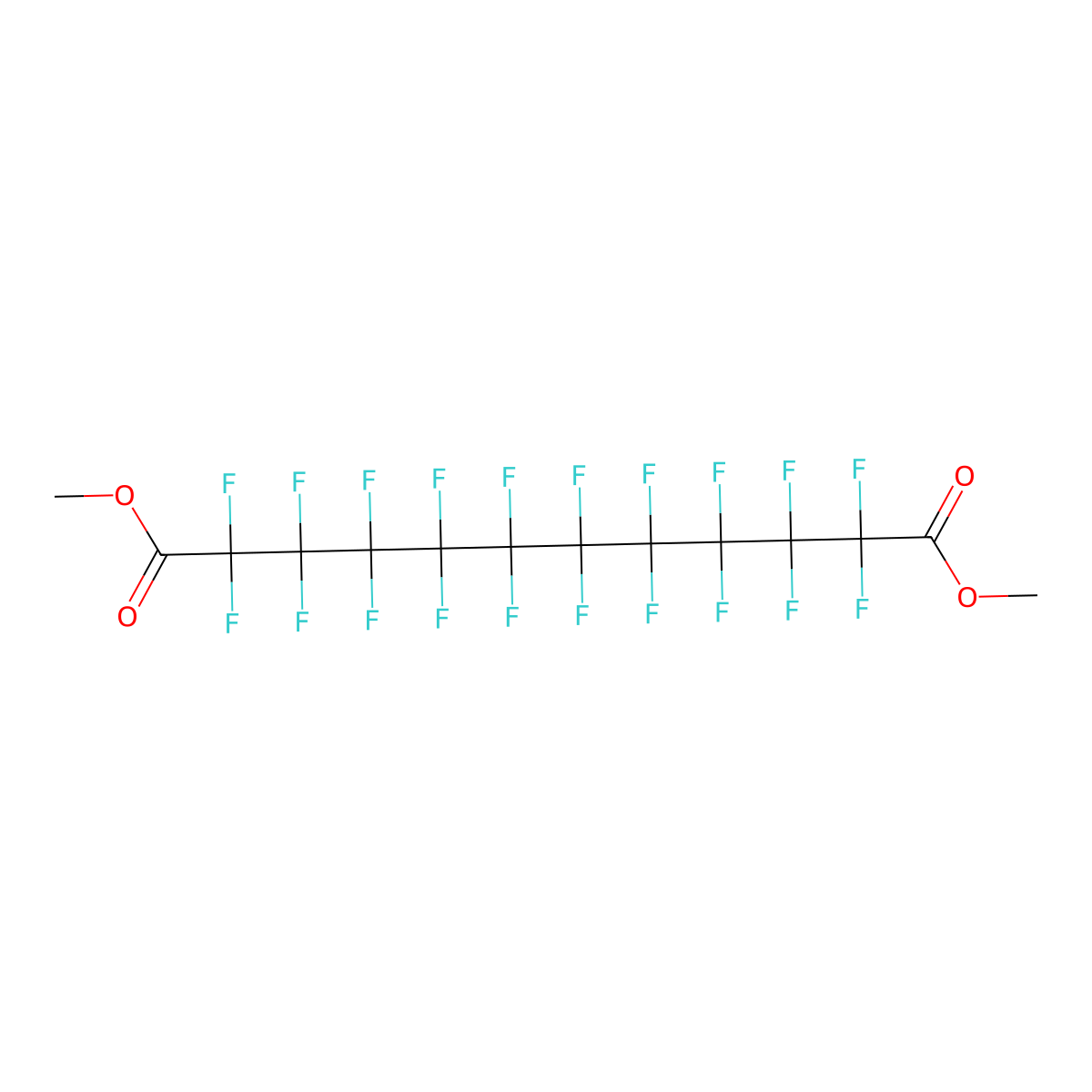 Dimethyl perfluoro-1,10-decanedicarboxylate molecular structure, CAS 84750-88-9