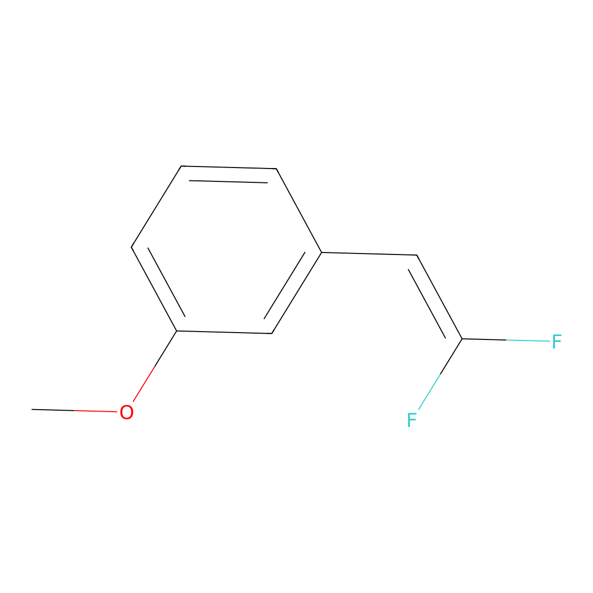 Benzene, 1-(2,2-difluoroethenyl)-3-methoxy- molecular structure, CAS 84750-90-3