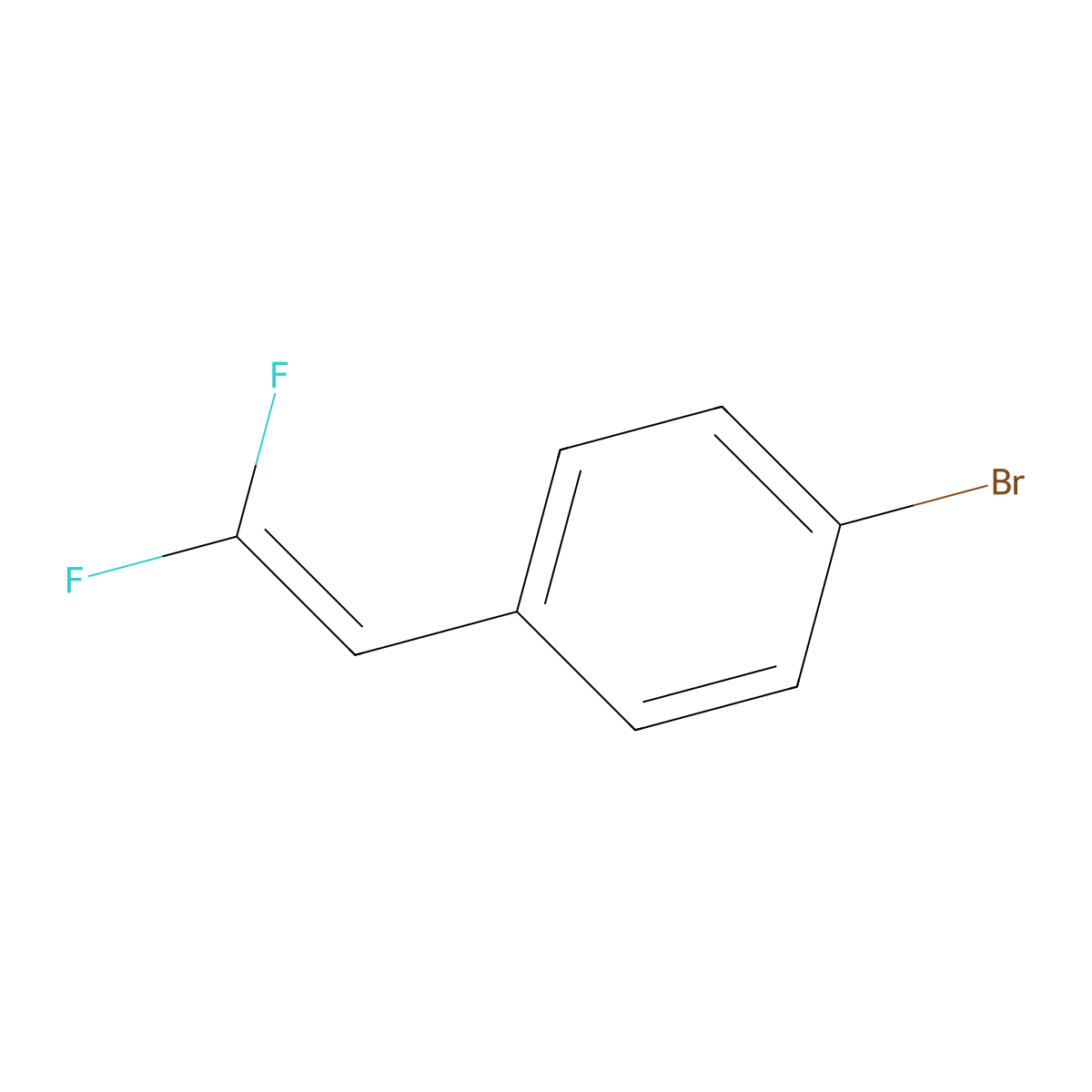 4-Bromo-beta,beta-difluorostyrene (stabilized with TBC) molecular structure, CAS 84750-93-6