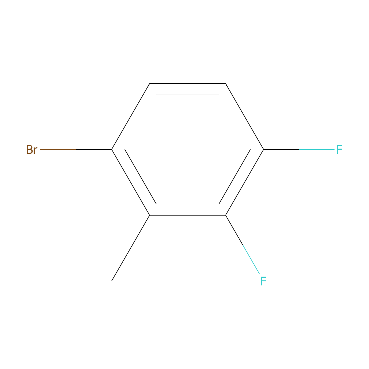 1-Bromo-3,4-difluoro-2-methylbenzene molecular structure, CAS 847502-81-2