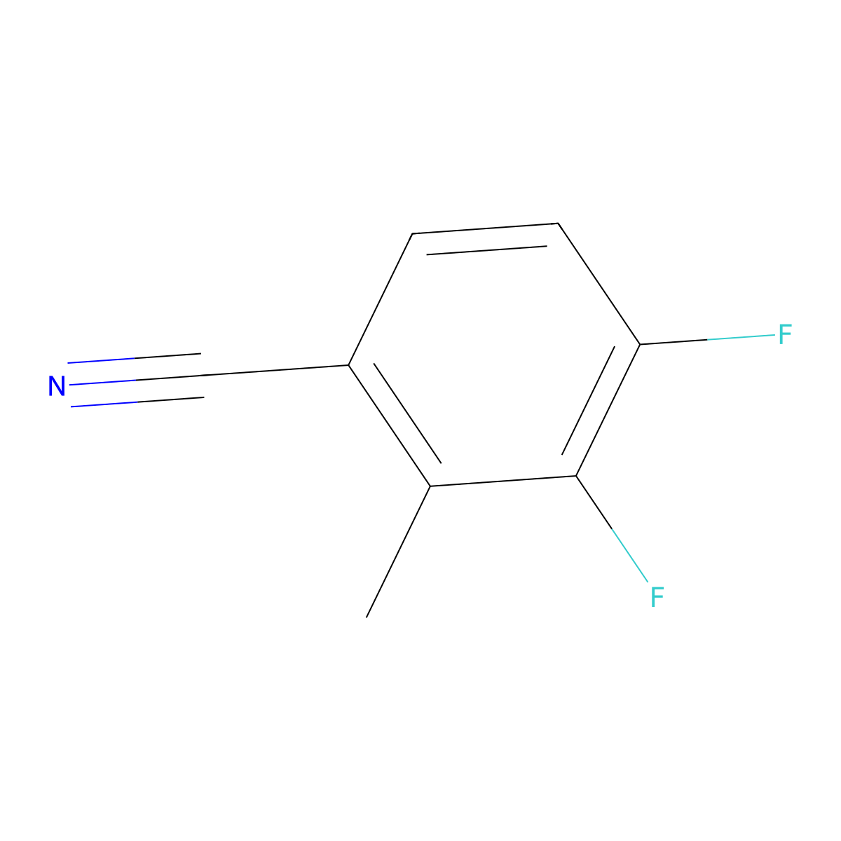 3,4-Difluoro-2-methylbenzonitrile molecular structure, CAS 847502-83-4