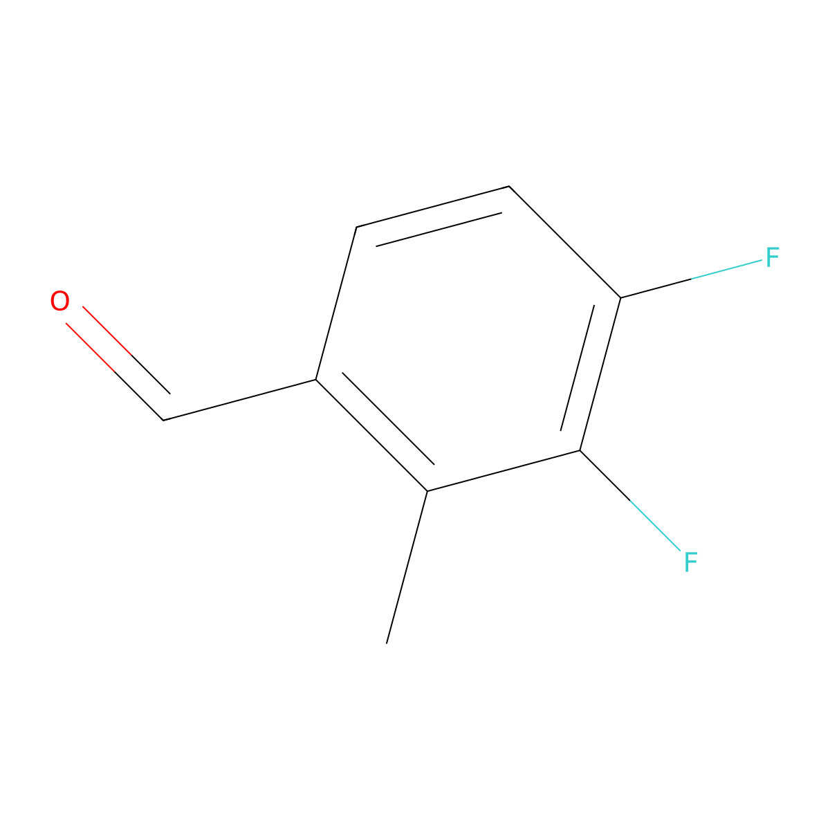 3,4-Difluoro-2-methylbenzaldehyde molecular structure, CAS 847502-84-5
