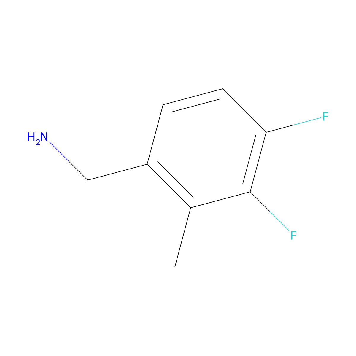 3,4-Difluoro-2-methylbenzylamine molecular structure, CAS 847502-85-6