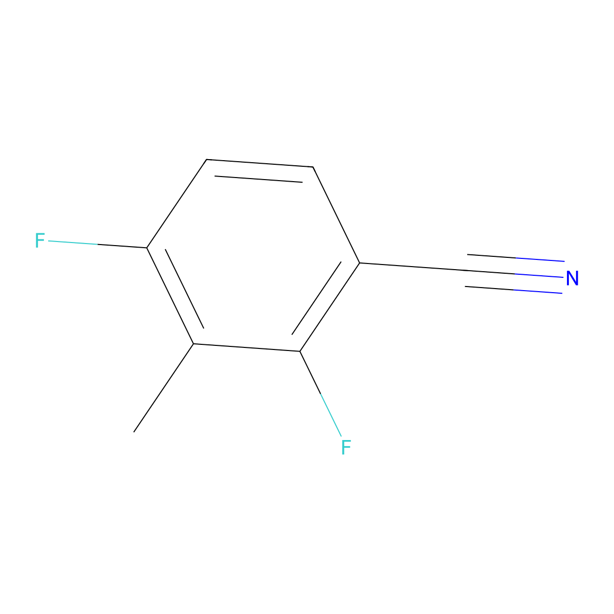 2,4-Difluoro-3-methylbenzonitrile molecular structure, CAS 847502-87-8