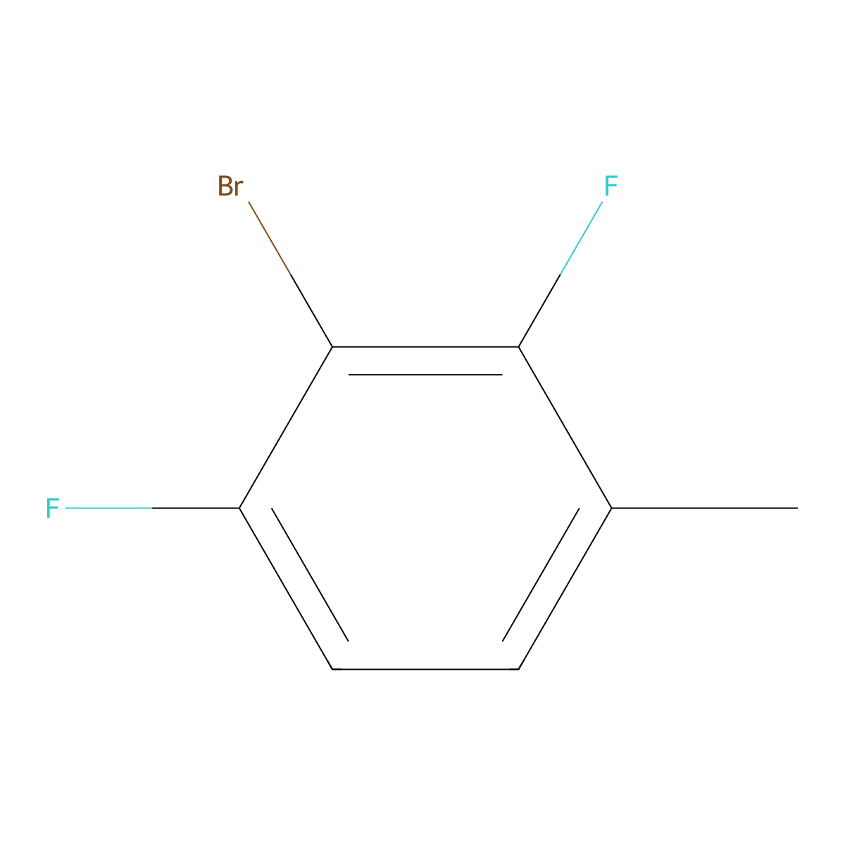 2-Bromo-1,3-difluoro-4-methylbenzene molecular structure, CAS 847502-89-0