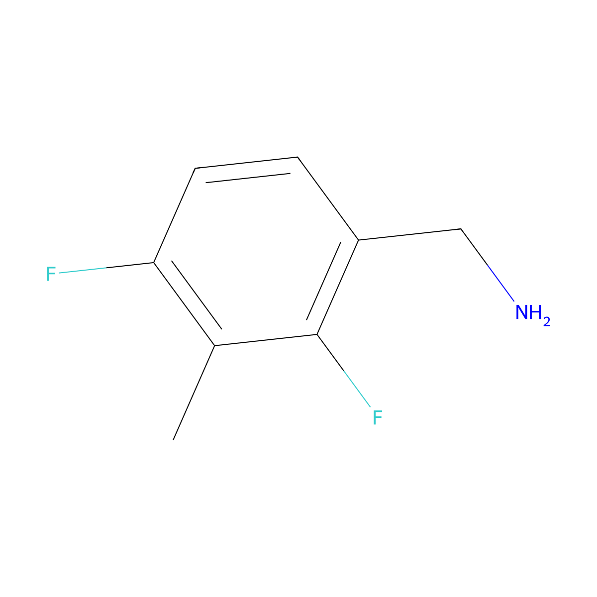 2,4-Difluoro-3-methylbenzenemethanamine molecular structure, CAS 847502-90-3