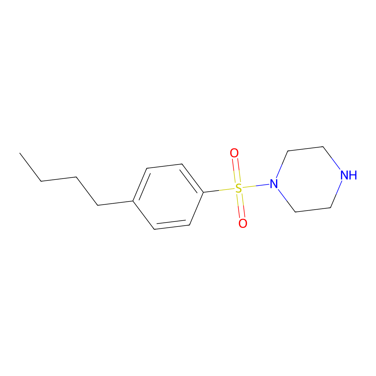 1-[(4-Butylphenyl)sulfonyl]piperazine molecular structure, CAS 847503-18-8