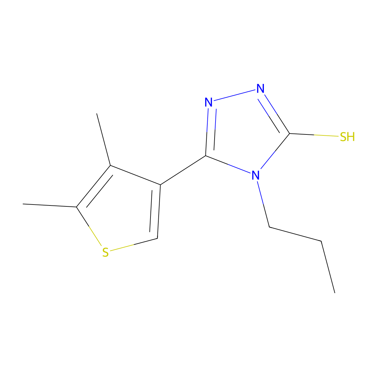 5-(4,5-dimethylthien-3-yl)-4-propyl-4H-1,2,4-triazole-3-thiol molecular structure, CAS 847503-19-9