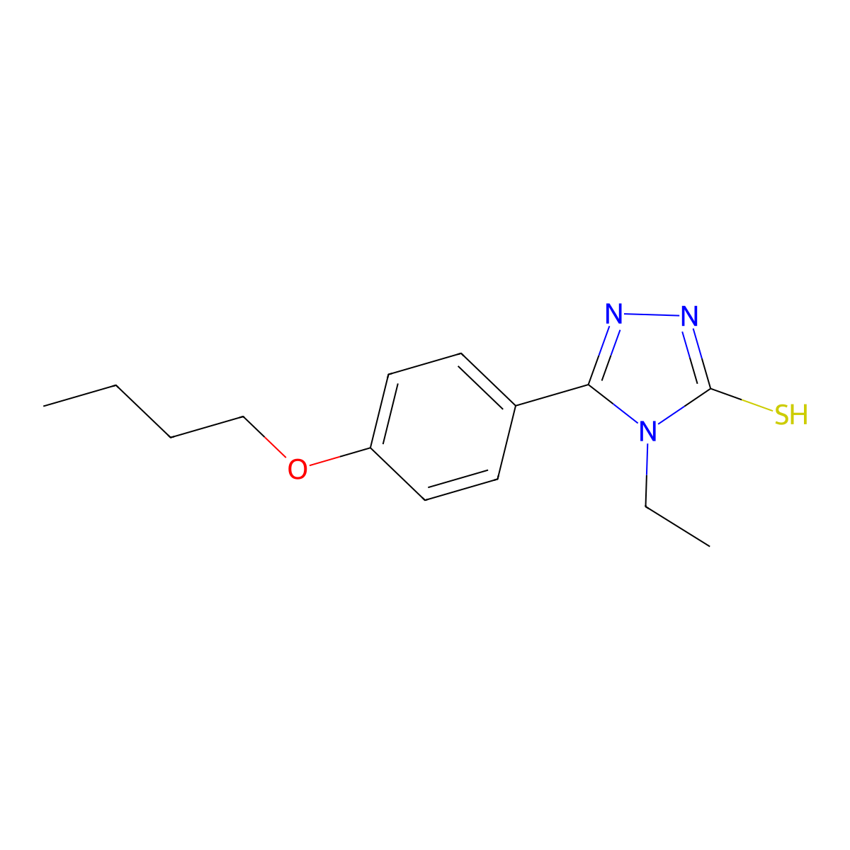 5-(4-butoxyphenyl)-4-ethyl-4H-1,2,4-triazole-3-thiol molecular structure, CAS 847503-27-9
