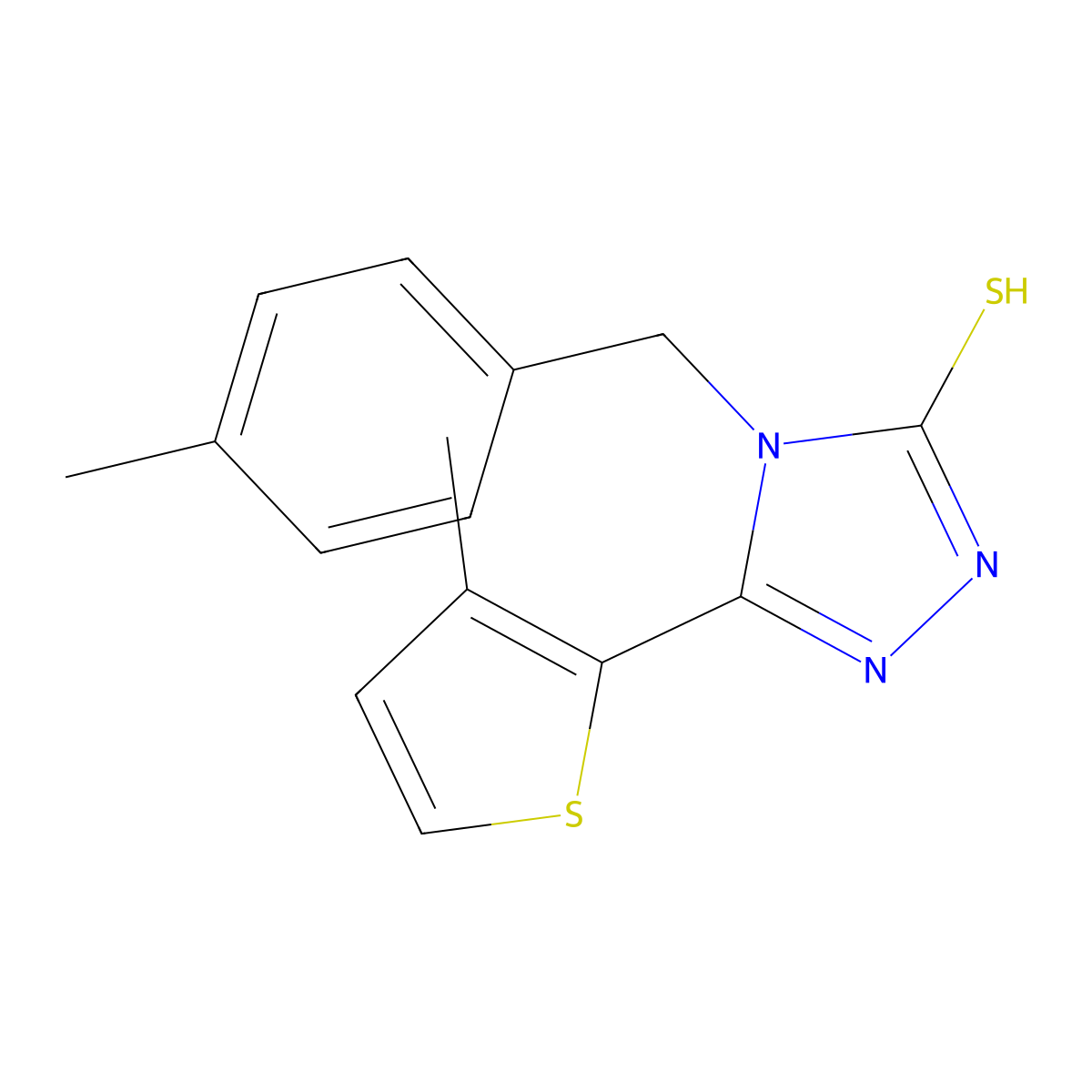 4-(4-methylbenzyl)-5-(3-methylthiophen-2-yl)-4H-1,2,4-triazole-3-thiol molecular structure, CAS 847504-34-1