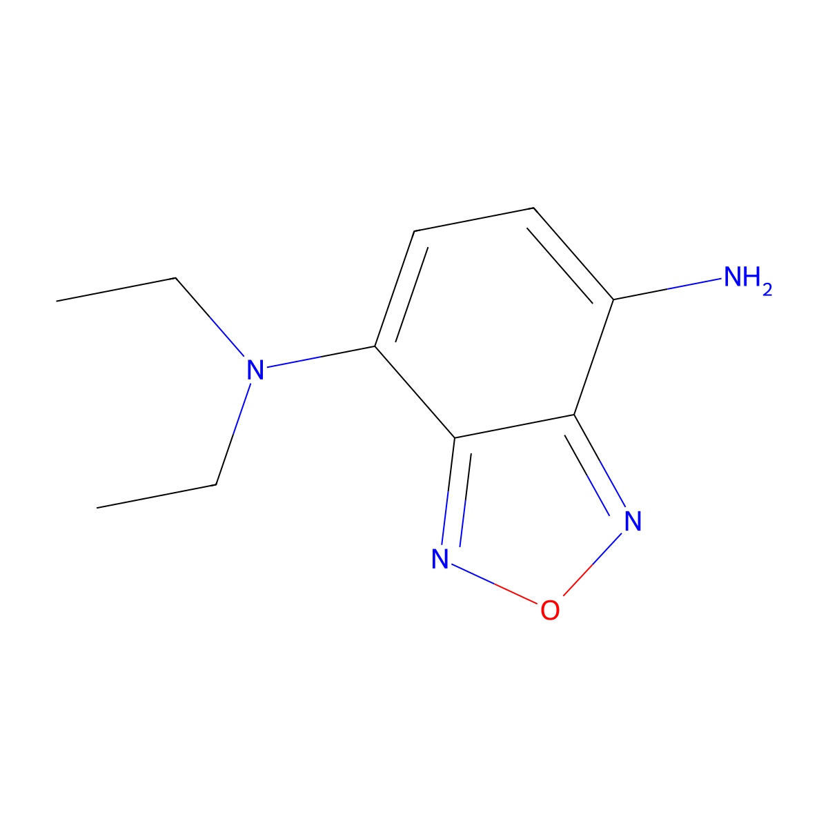 (7-Aminobenzo[c]1,2,5-oxadiazol-4-yl)diethylamine molecular structure, CAS 847504-68-1