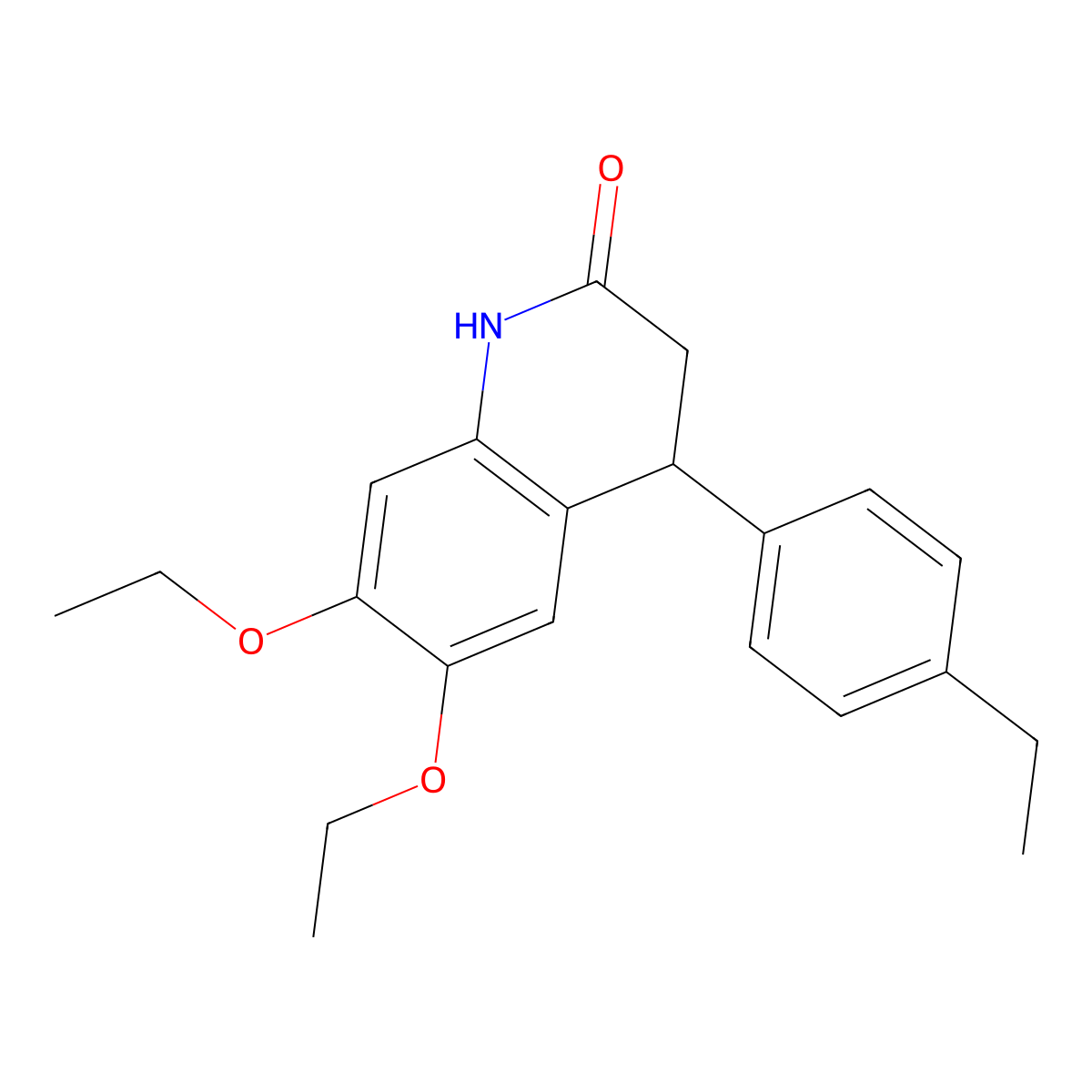 6,7-diethoxy-4-(4-ethylphenyl)-3,4-dihydroquinolin-2(1H)-one molecular structure, CAS 847505-48-0