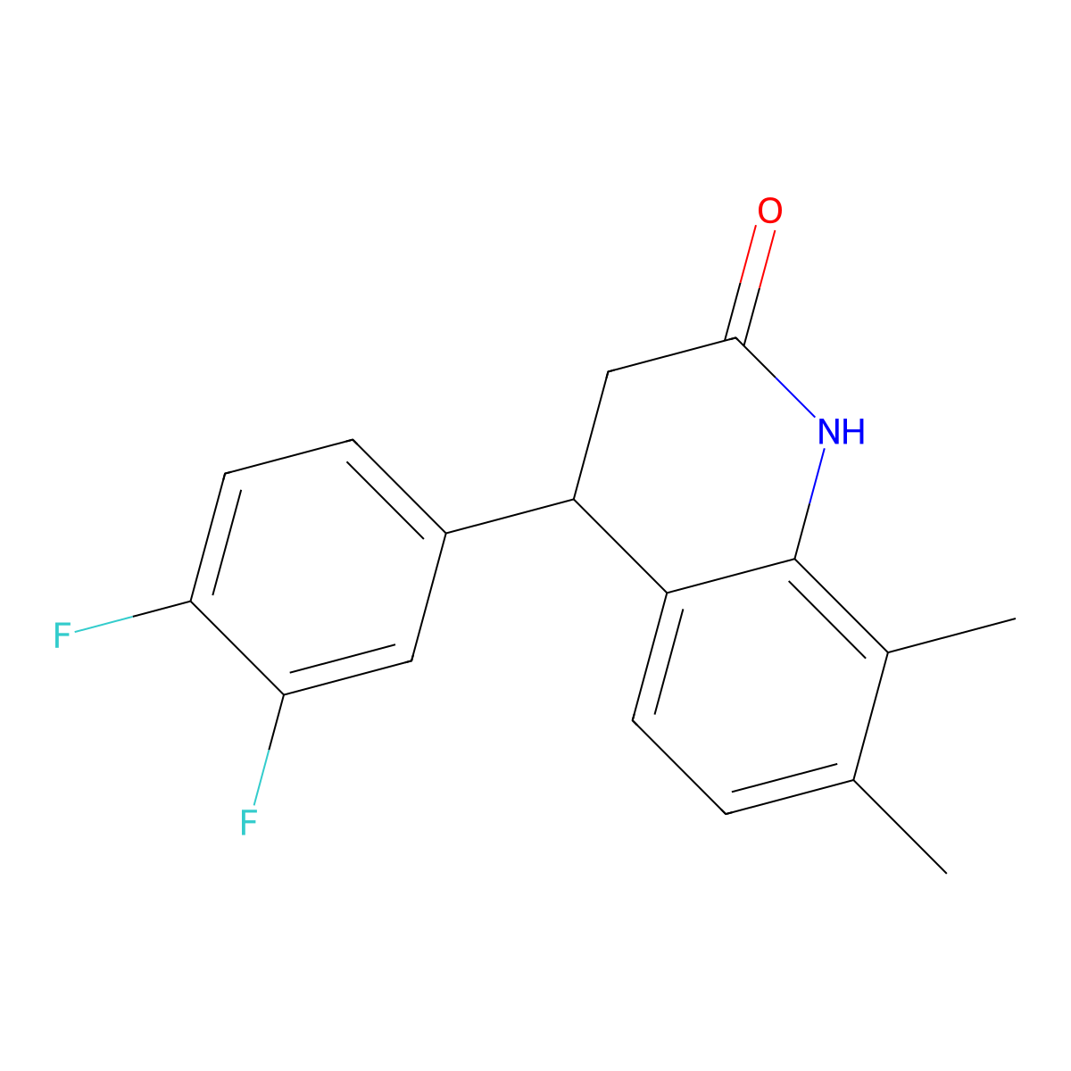 4-(3,4-difluorophenyl)-7,8-dimethyl-3,4-dihydro-1H-quinolin-2-one molecular structure, CAS 847507-51-1