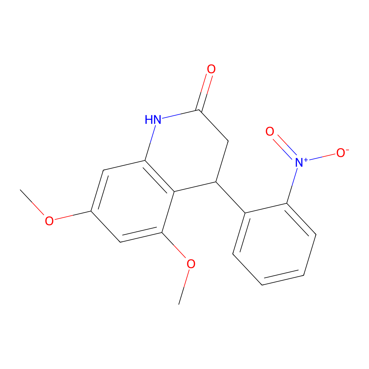 5,7-Dimethoxy-4-(2-nitrophenyl)-1,3,4-trihydroquinolin-2-one molecular structure, CAS 847507-63-5