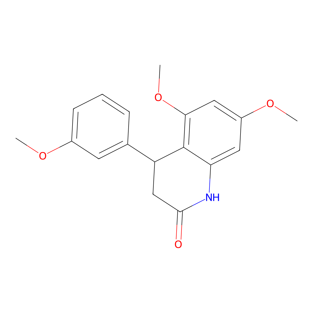 5,7-dimethoxy-4-(3-methoxyphenyl)-3,4-dihydro-1H-quinolin-2-one molecular structure, CAS 847507-65-7