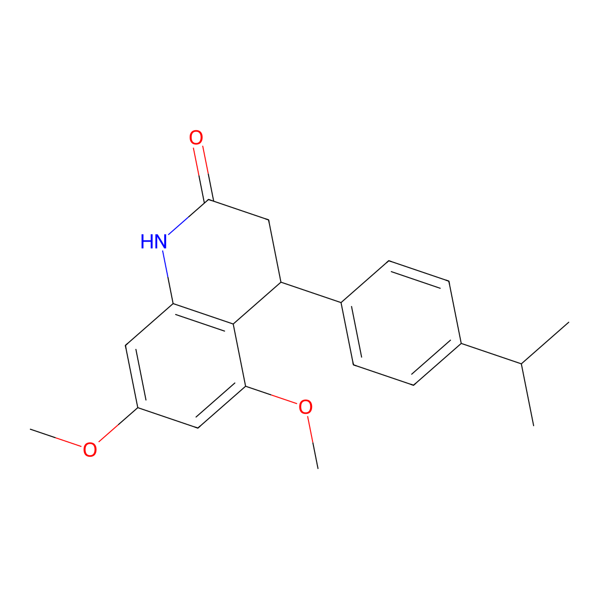 5,7-Dimethoxy-4-[4-(methylethyl)phenyl]-1,3,4-trihydroquinolin-2-one molecular structure, CAS 847507-73-7