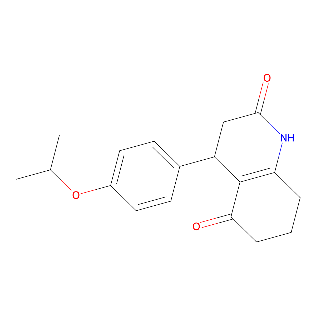 4-(4-Propan-2-yloxyphenyl)-1,3,4,6,7,8-hexahydroquinoline-2,5-dione molecular structure, CAS 847508-08-1