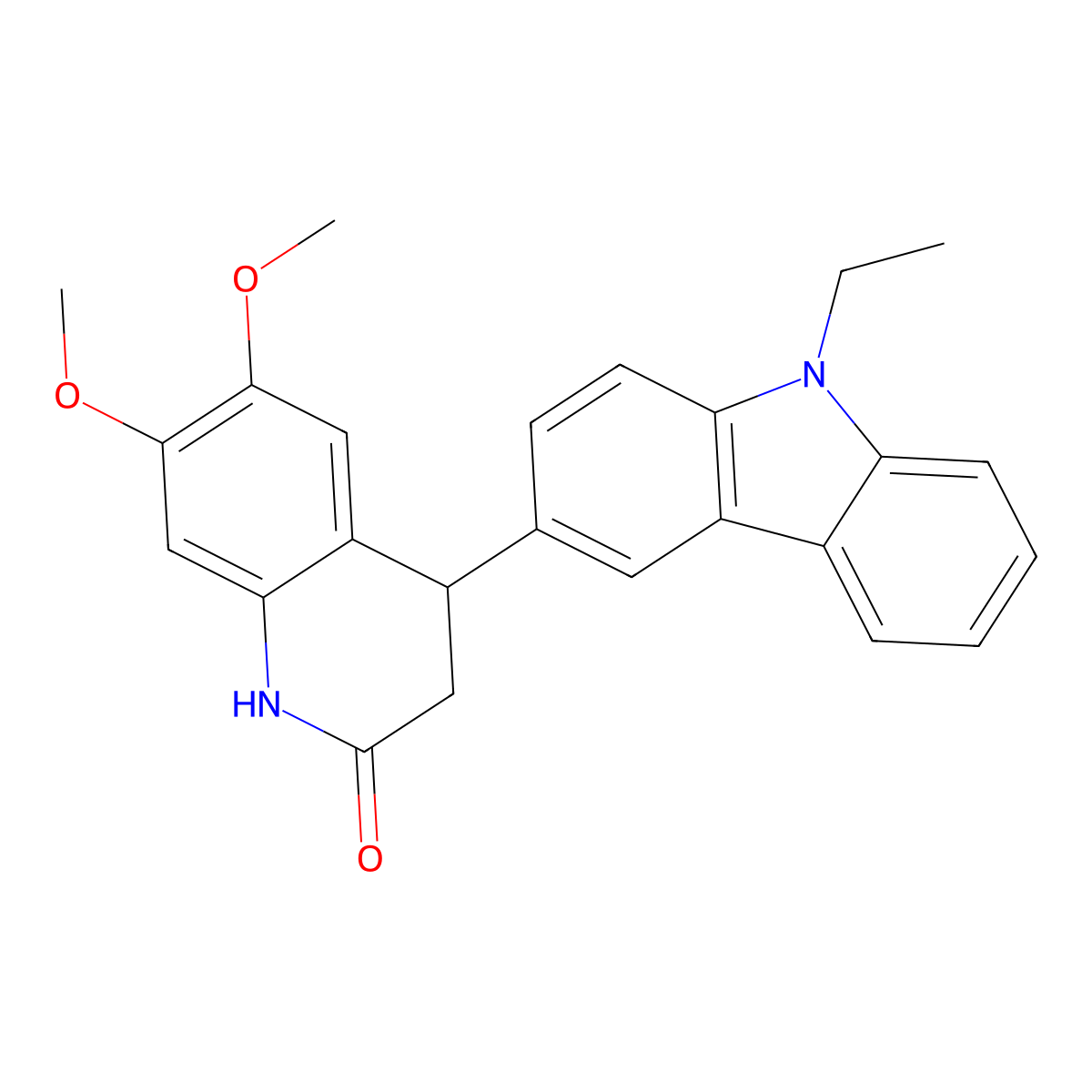 4-(9-Ethylcarbazol-3-yl)-6,7-dimethoxy-1,3,4-trihydroquinolin-2-one molecular structure, CAS 847509-38-0
