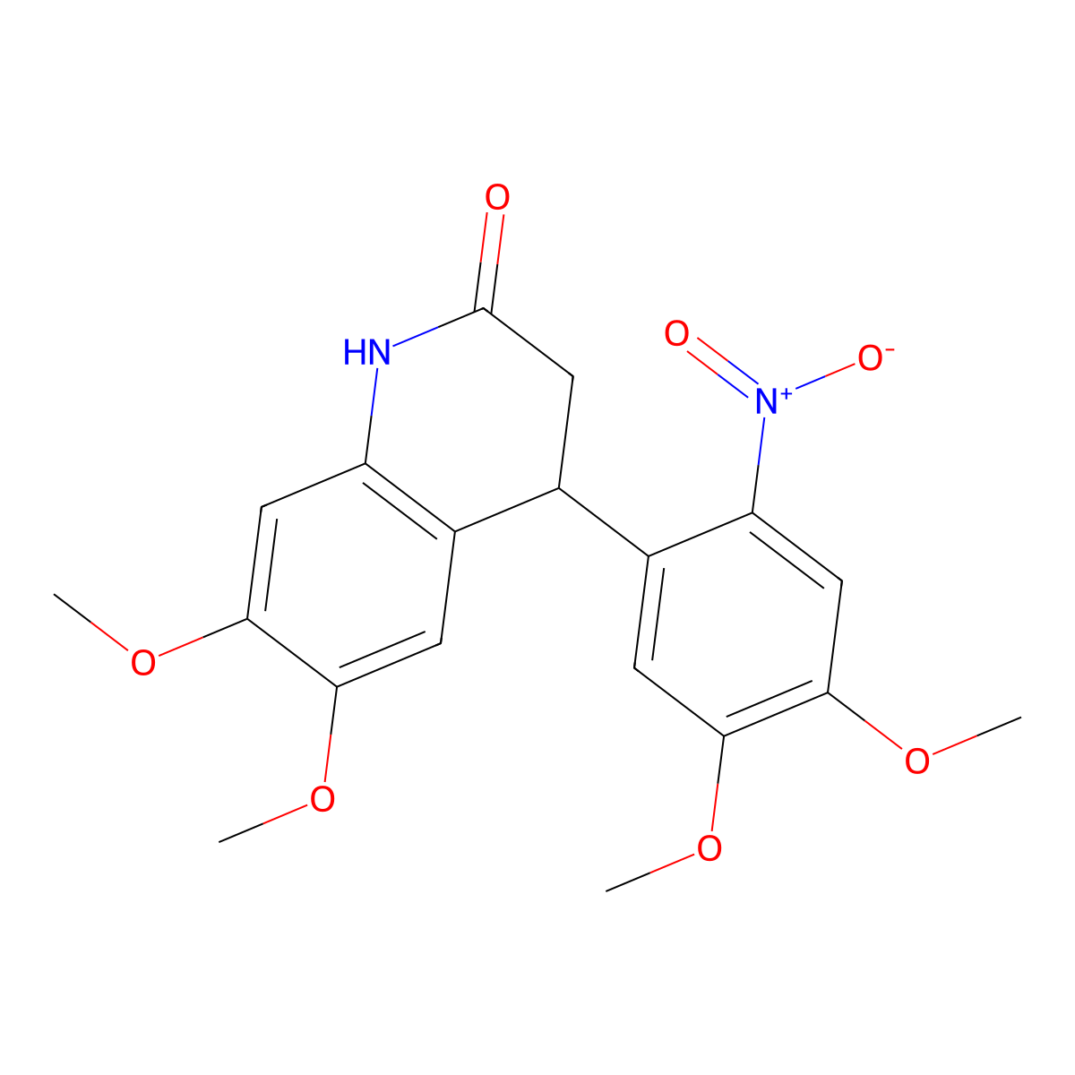 4-(4,5-Dimethoxy-2-nitrophenyl)-6,7-dimethoxy-1,3,4-trihydroquinolin-2-one molecular structure, CAS 847509-39-1