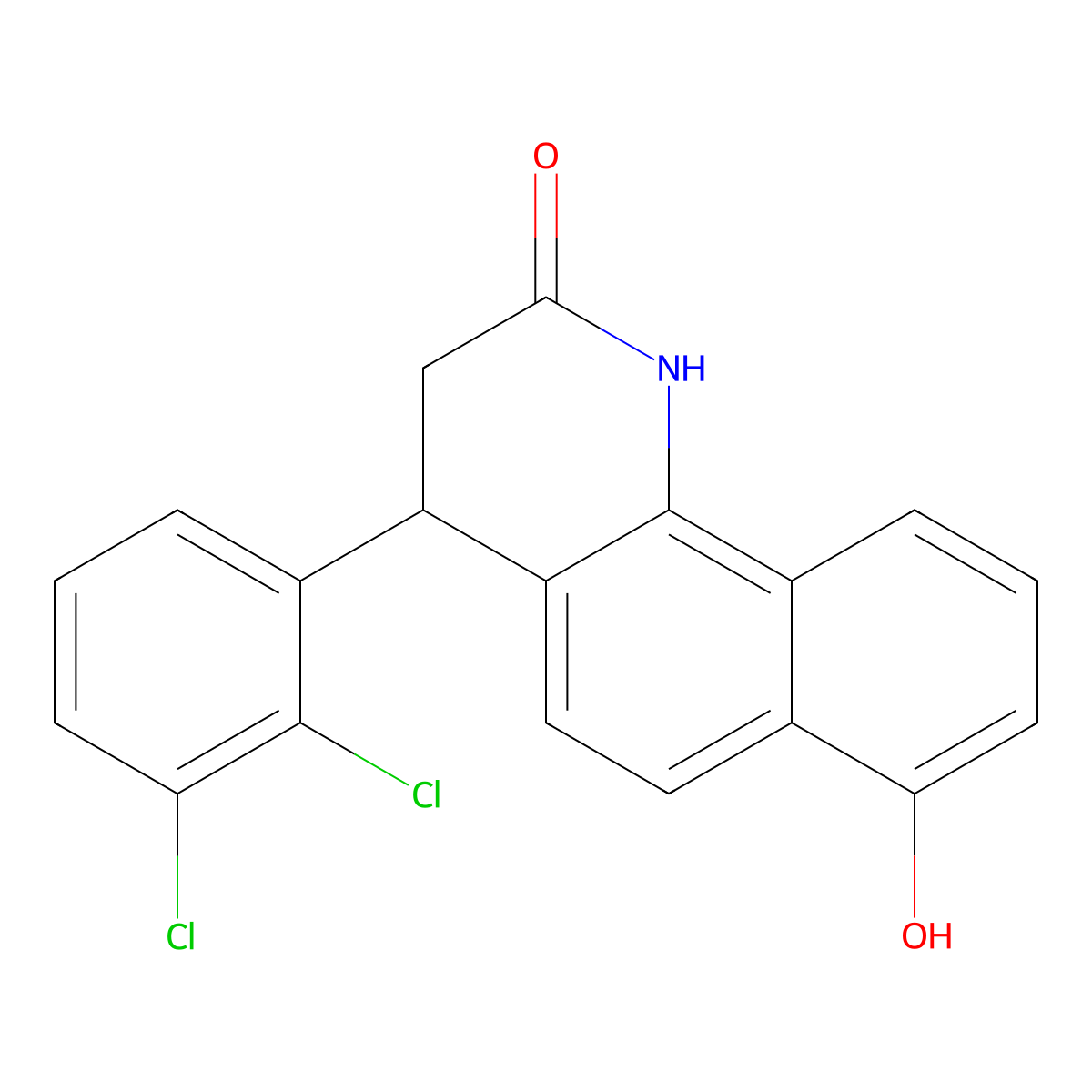 4-(2,3-Dichlorophenyl)-7-hydroxy-1,3,4-trihydrobenzo[h]quinolin-2-one molecular structure, CAS 847509-43-7