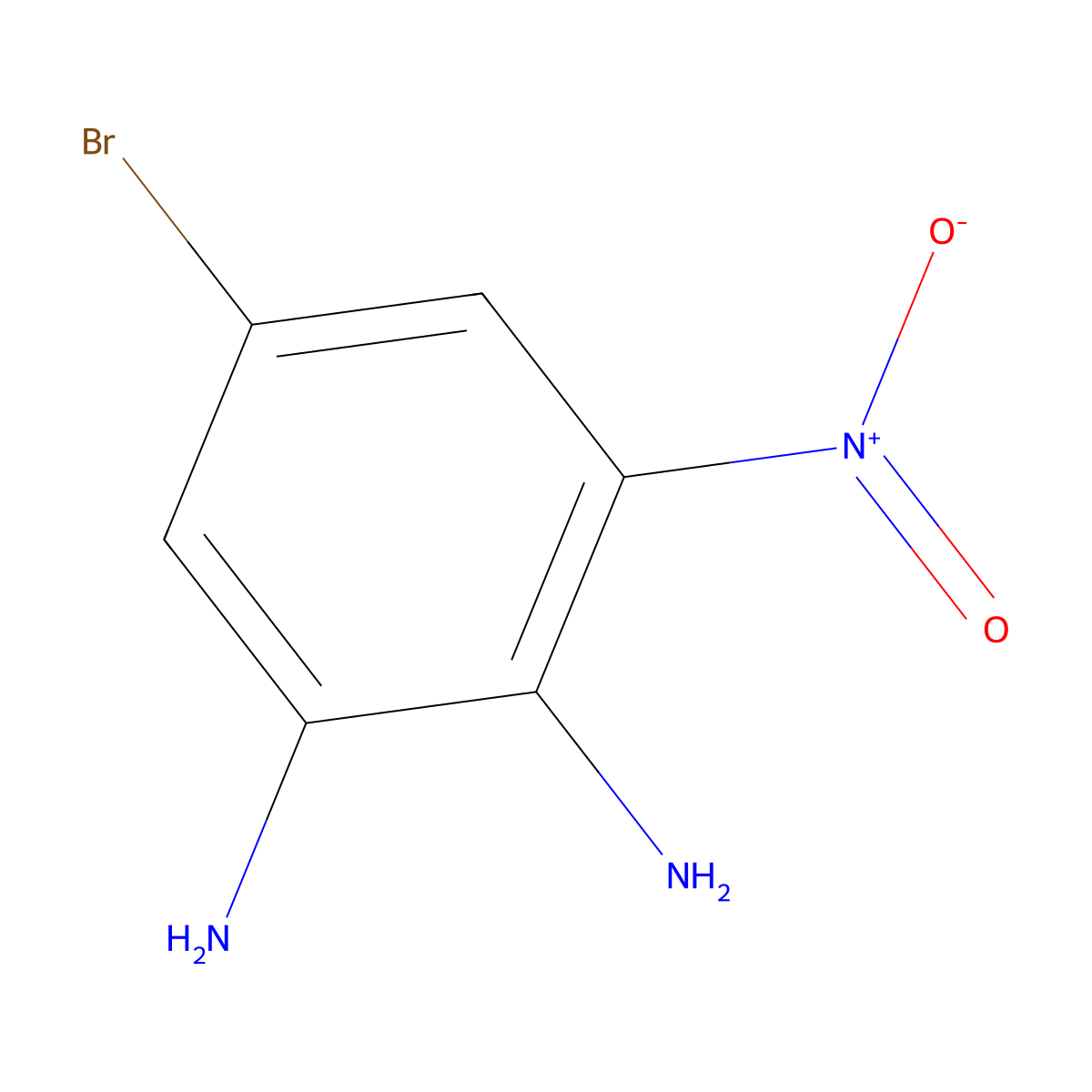 5-Bromo-3-nitrobenzene-1,2-diamine molecular structure, CAS 84752-20-5
